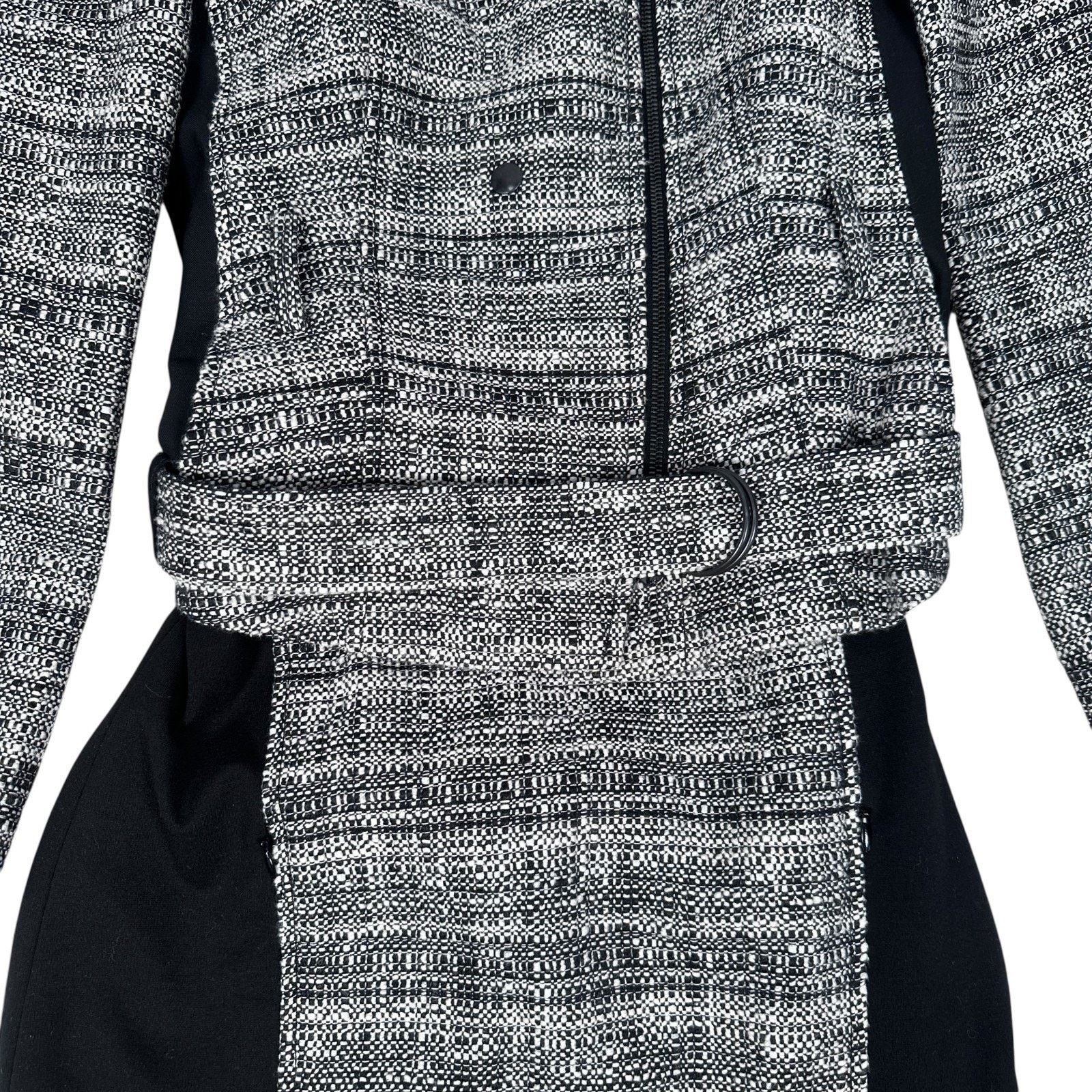 Akris Akris Punto 3-Piece Tweed Dress Zip Jacket & Belt Women 6 Size 28" / US 6 / IT 42 - 6 Thumbnail