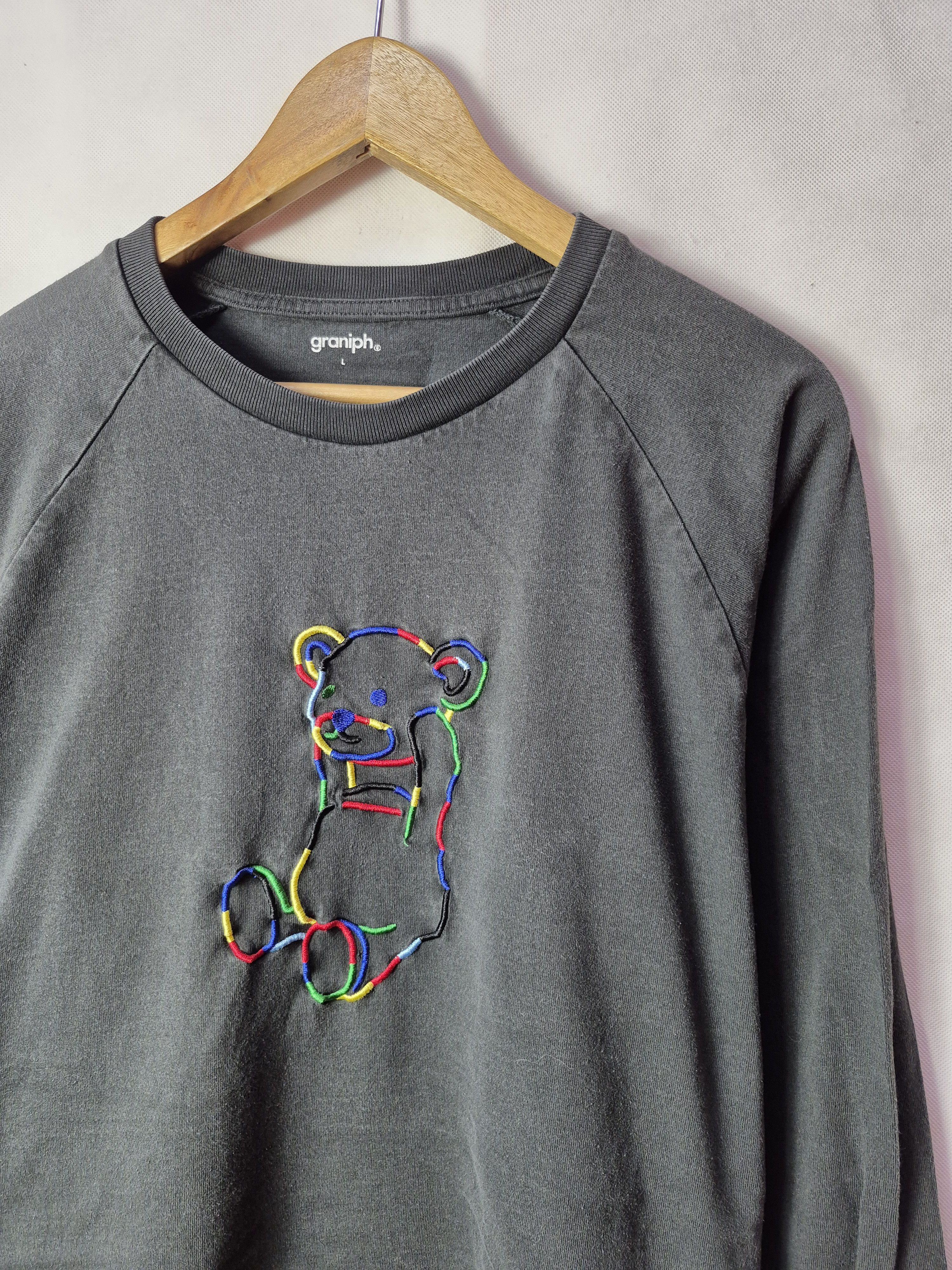 Japanese Brand 🔥 Graniph Embroided Colorful Headless Bear Longsleeves Tee Size US L / EU 52-54 / 3 - 3 Thumbnail