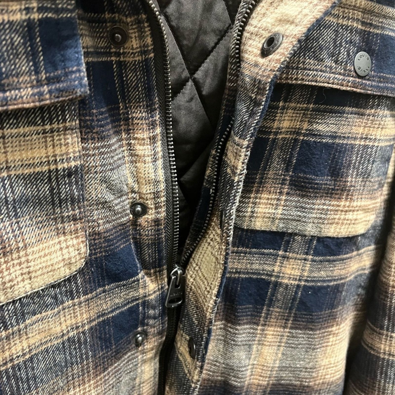 Levi's Levi's Men's Classic Driftwood Plaid Shirt Jacket M Brown Size US M / EU 48-50 / 2 - 6 Thumbnail