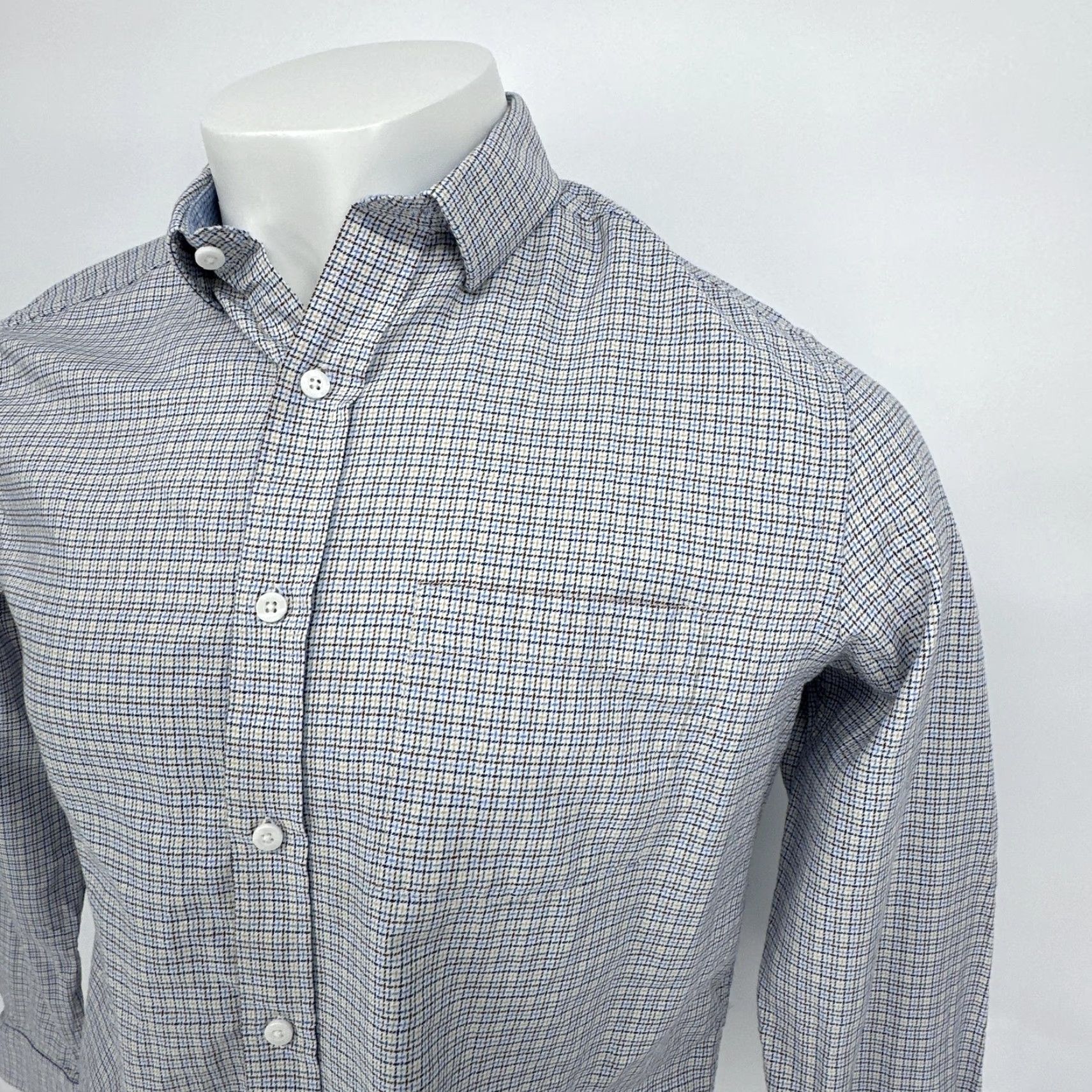Johnston & Murphy Johnston & Murphy Shirt Mens Medium Multicolor Check Casual Button Front Lot 2 Size US M / EU 48-50 / 2 - 4 Thumbnail