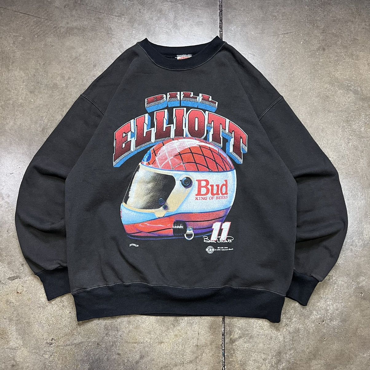 Budweiser × NASCAR × Vintage Vintage 90s Budweiser NASCAR Bill Elliott Crewneck Nutmeg Size US L / EU 52-54 / 3 - 1 Thumbnail