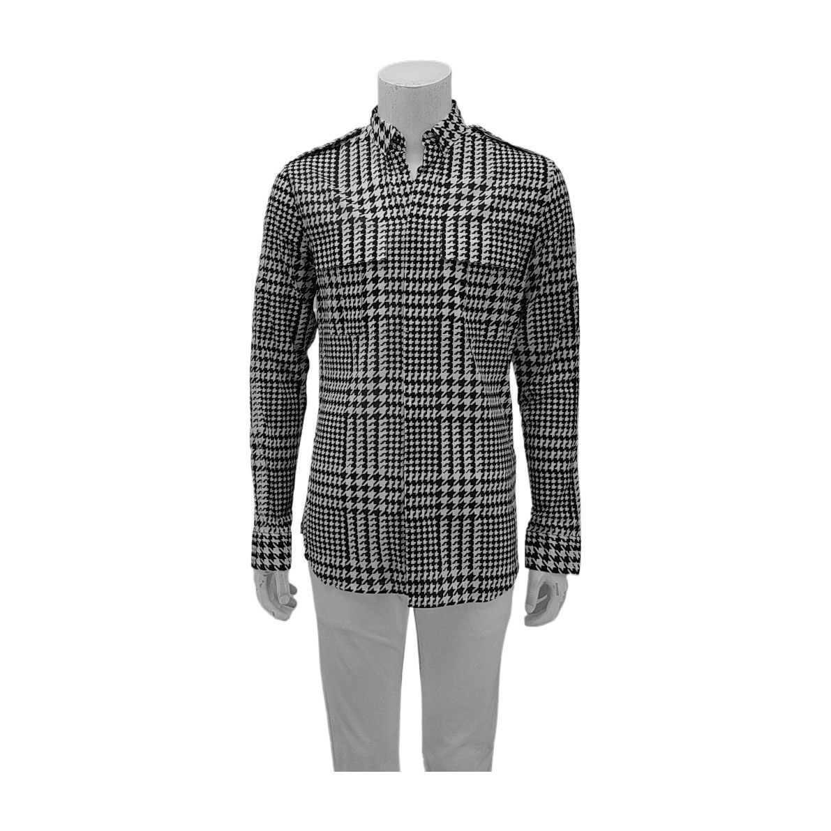 Balmain Balmain Houndstooth Cotton Shirt 38 Size US S / EU 44-46 / 1 - 1 Thumbnail