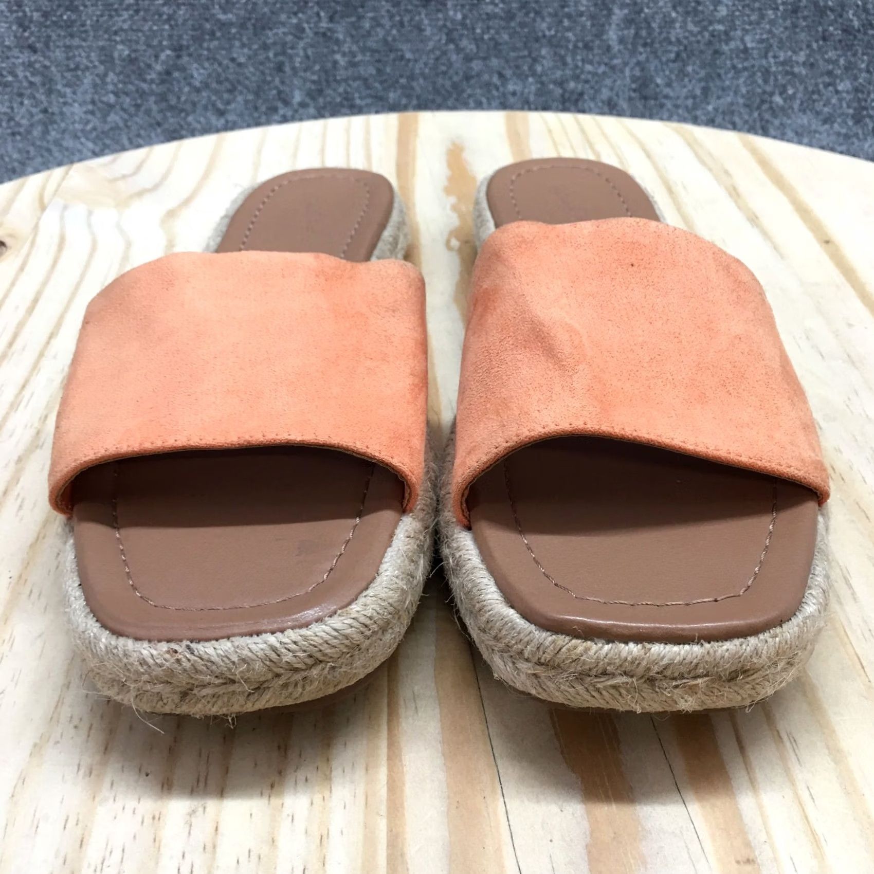 Vintage Universal Thread Sandals Womens 10 Maren Slip On Espadrille Slide Orange Sandal Size US 10 / IT 40 - 6 Thumbnail