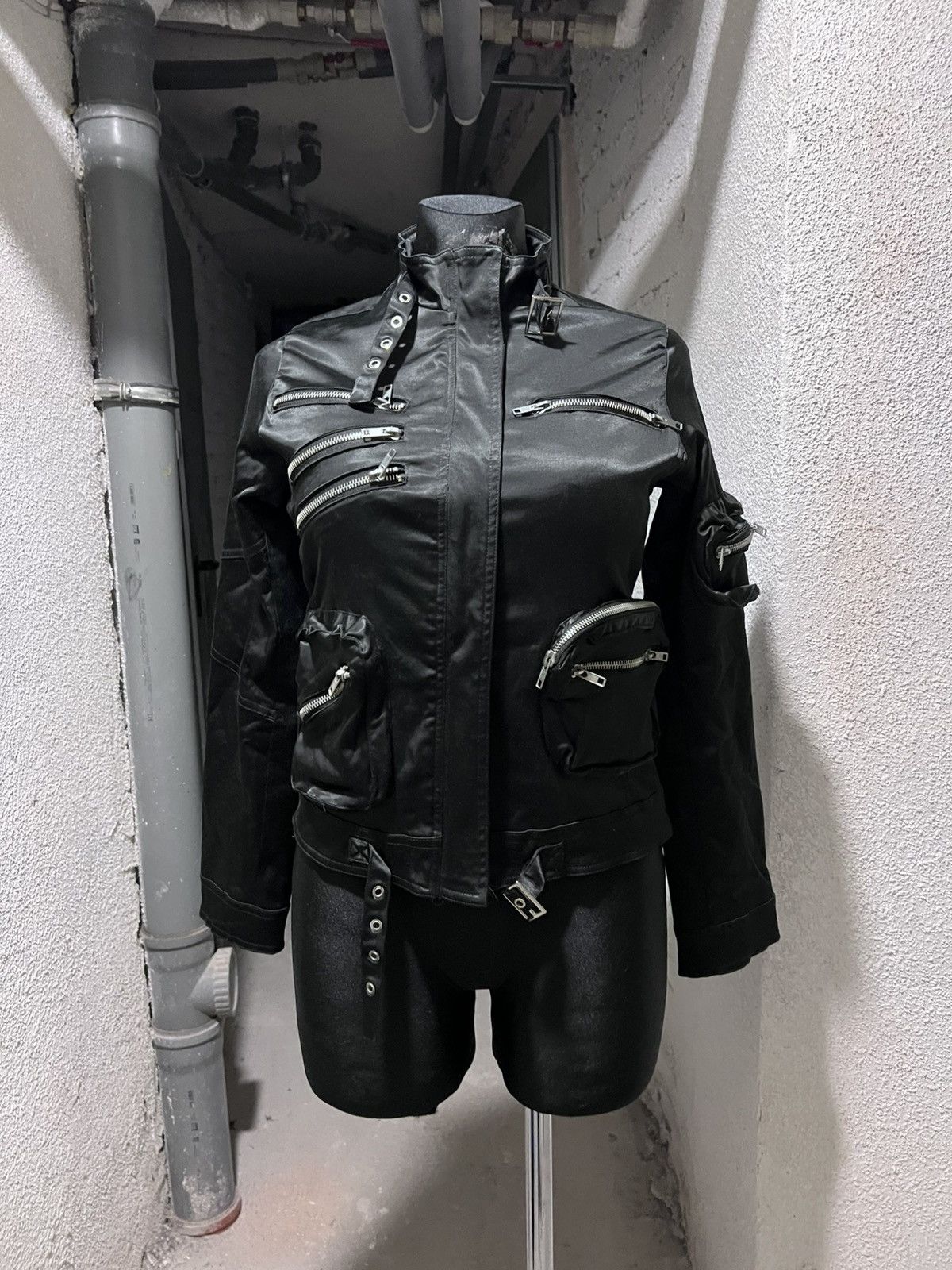 Rick Owens Edgy Multizip Cropped Avant Garde Goth Moto Jacket Size M / US 6-8 / IT 42-44 - 1 Thumbnail