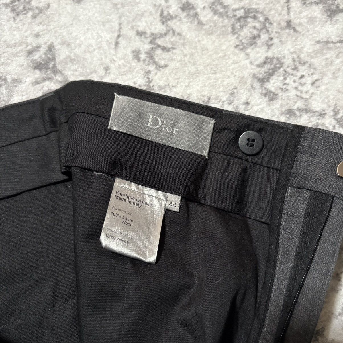 Dior Dior Homme SS09 Planisphère Pleated Zipper Pocket Trousers Size 44R - 5 Thumbnail
