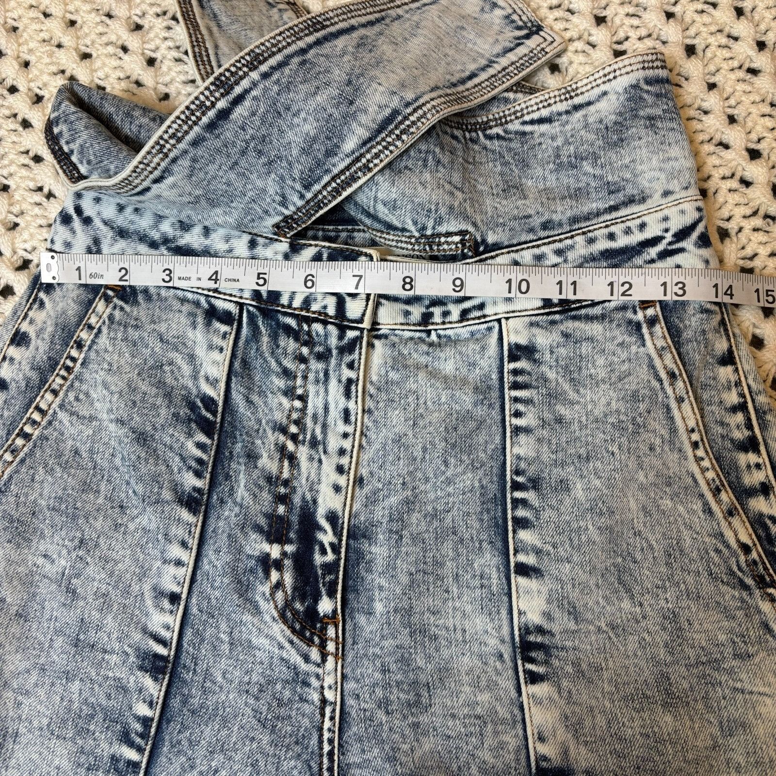 Ulla Johnson Ulla Johnson $395 Storm Jeans Tie Waist Cotton Blnd Acid Was Size 26" / US 2 / IT 38 - 17 Thumbnail