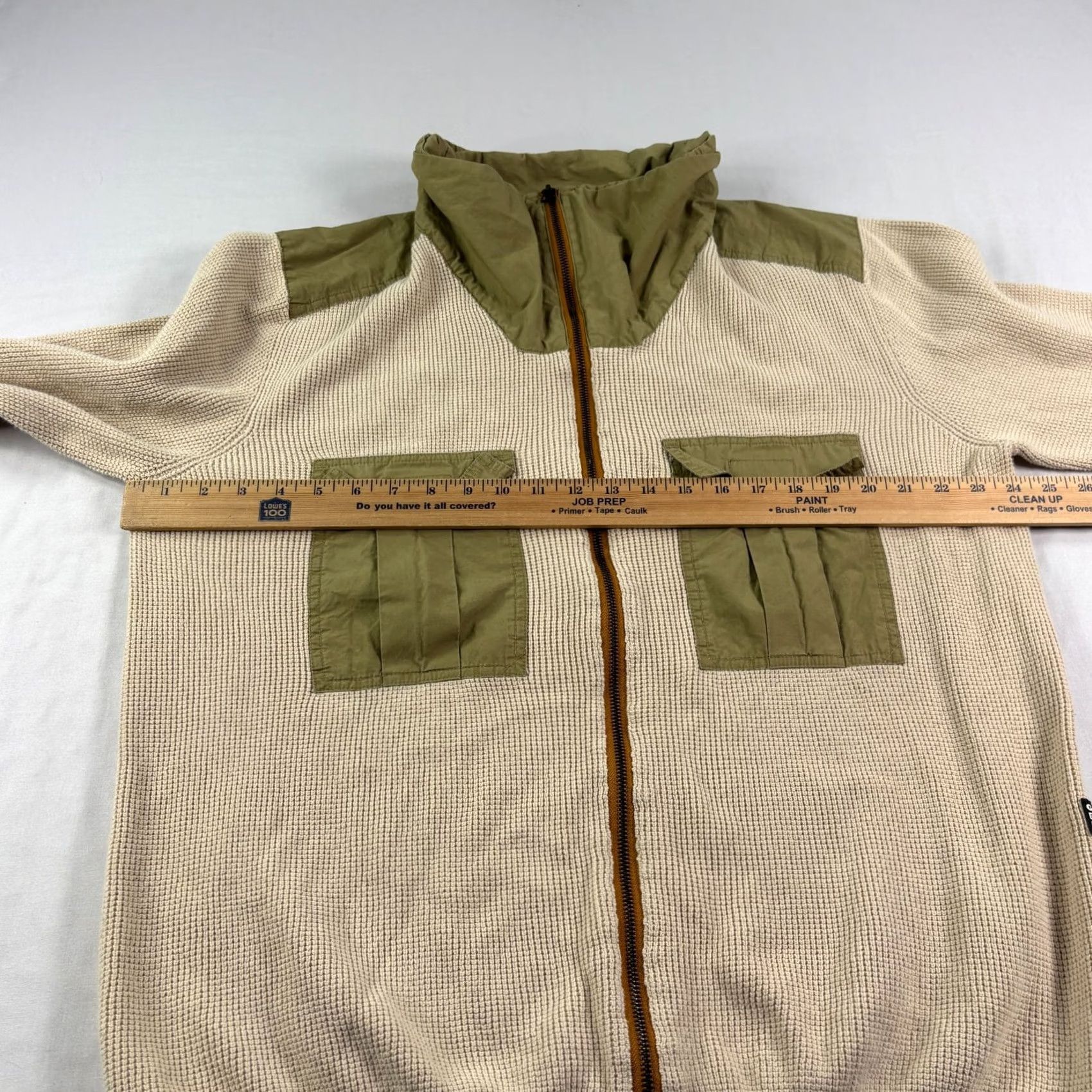 Vintage G Star Raw Jacket Mens XL Beige Full Zip Utility Cargo Knit Casual Size US XL / EU 56 / 4 - 5 Thumbnail