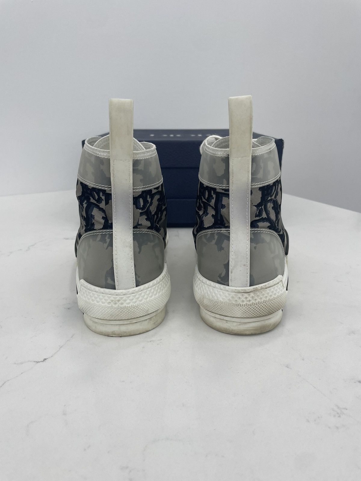 Dior Hi-top Dior B23 Grey, white, and navy blue Size US 9 / EU 42 - 4 Thumbnail