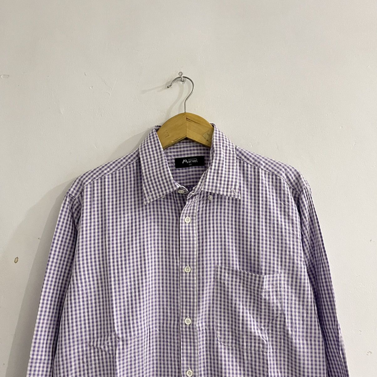 Japanese Brand marvel - gingham check button up shirt Size US L / EU 52-54 / 3 - 2 Thumbnail