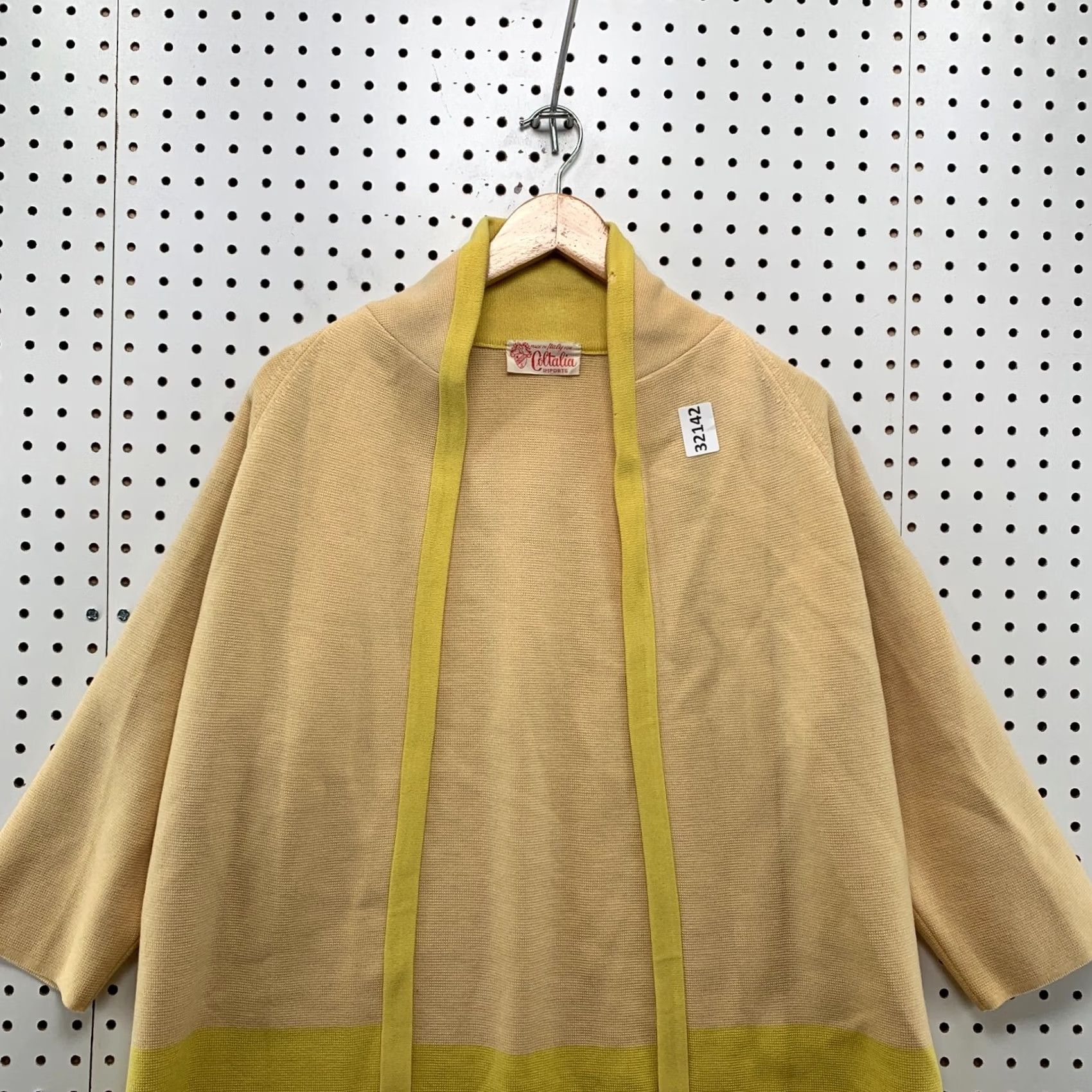 Vintage VINTAGE Coltalia Imports Cardigan Sweater Womens L Yellow Made Italy 22x28.5 Size L / US 10 / IT 46 - 5 Thumbnail