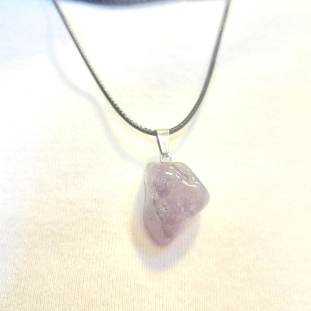 Handmade Natural Amethyst Crystal Pendant Necklace Size ONE SIZE - 1 Thumbnail