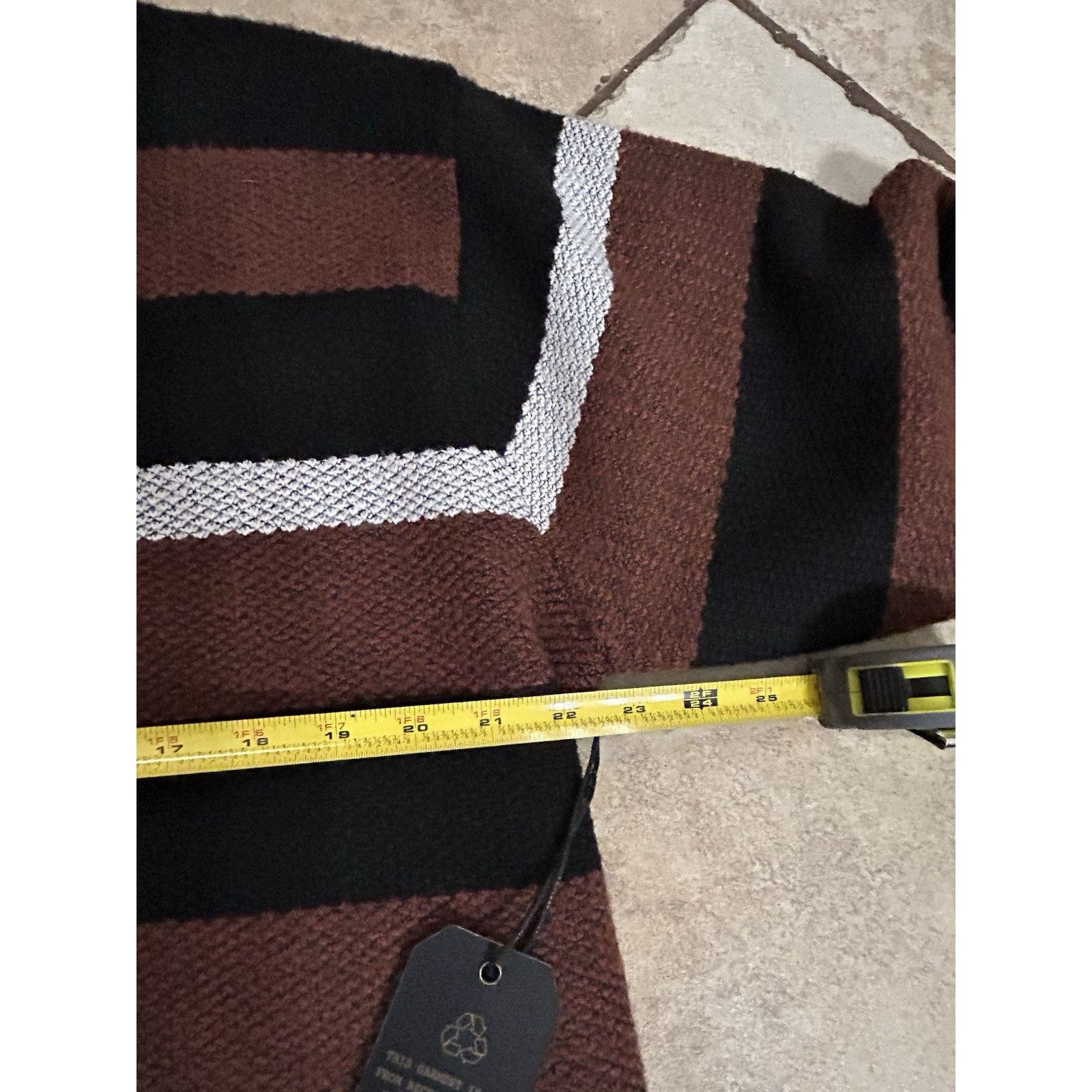 Other Six Lincoln Sweater Mens L Blk Brn Stripe Sherpa Lnd Zip NWT Size US L / EU 52-54 / 3 - 6 Thumbnail