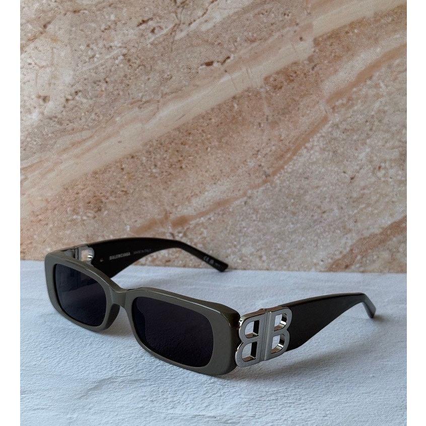 Gucci NEW Balenciaga BB0096S Dynasty Sunglasses in Grey Silver Size ONE SIZE - 1 Thumbnail