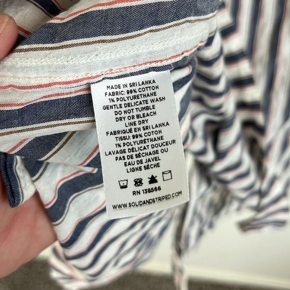 Solid & Striped Solid and Striped Cabana Puckered Short Sleeve Stripe Button Size US S / EU 44-46 / 1 - 7 Thumbnail