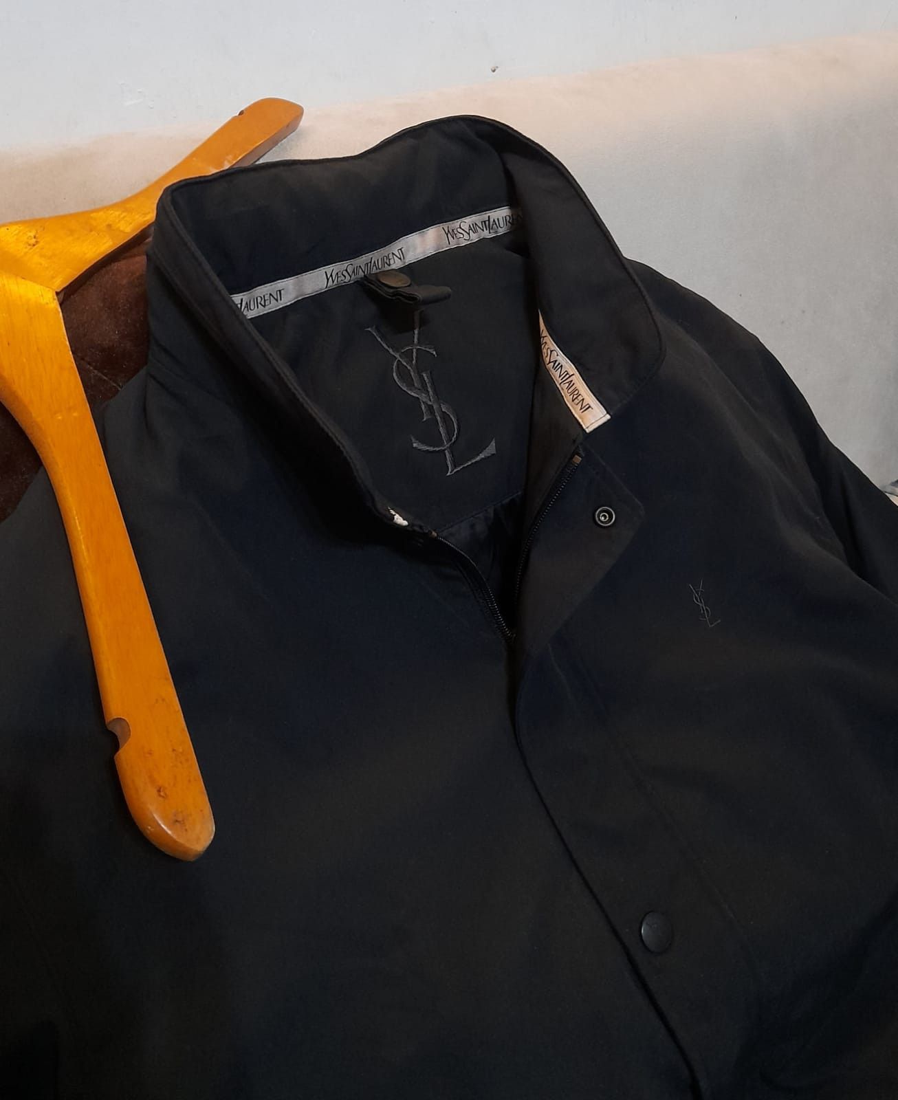 ジャケット・アウター YVESSAINTLAURENT YSL Black jacket SCHOTT VARSITY JACKET IN WOOL AND LAMBSKIN | Saint Laurent