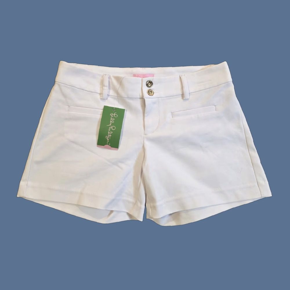 Lilly Pulitzer Lilly Pulitzer Joette Stretch Dinner Shorts Resort White Women's 0 NEW NWT - Shirt? Size 25" / US 0 / IT 36 - 1 Thumbnail