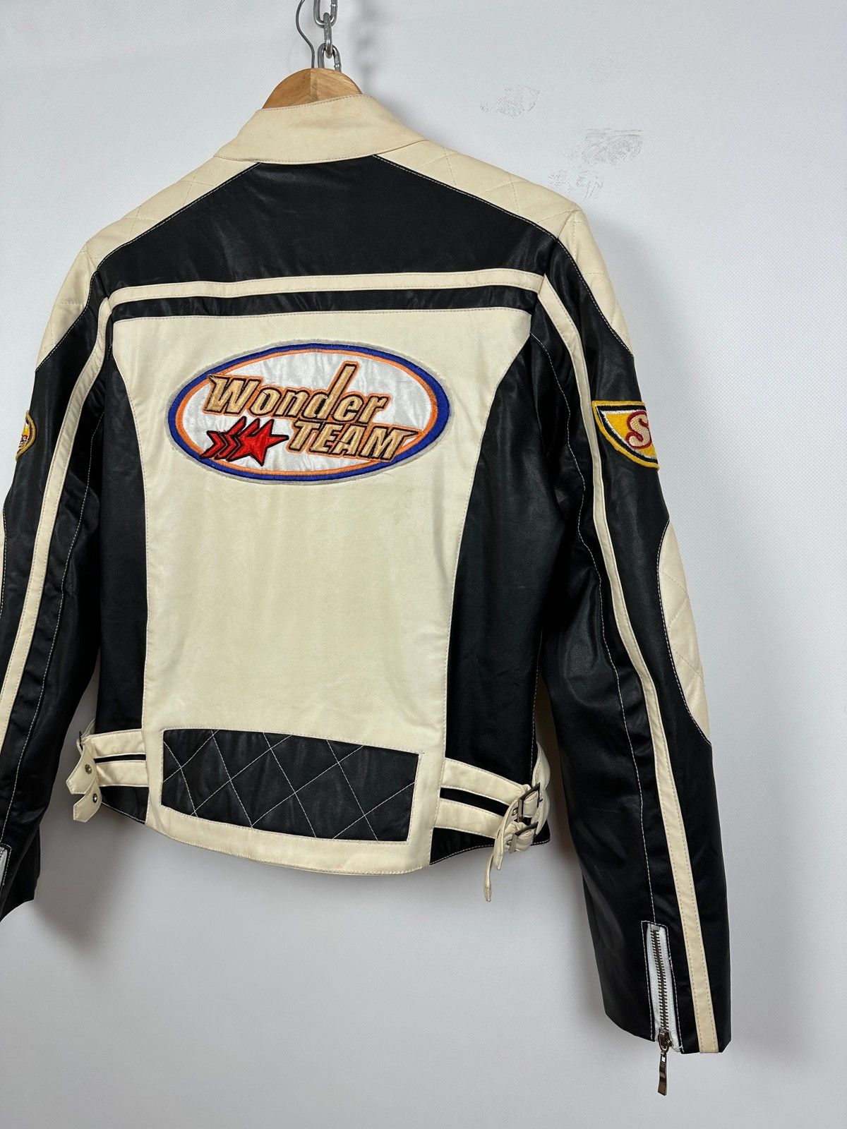 Vintage Vintage Wonder Team Grand Prix Y2K Racing Leather Jacket Size L / US 10 / IT 46 - 16 Thumbnail