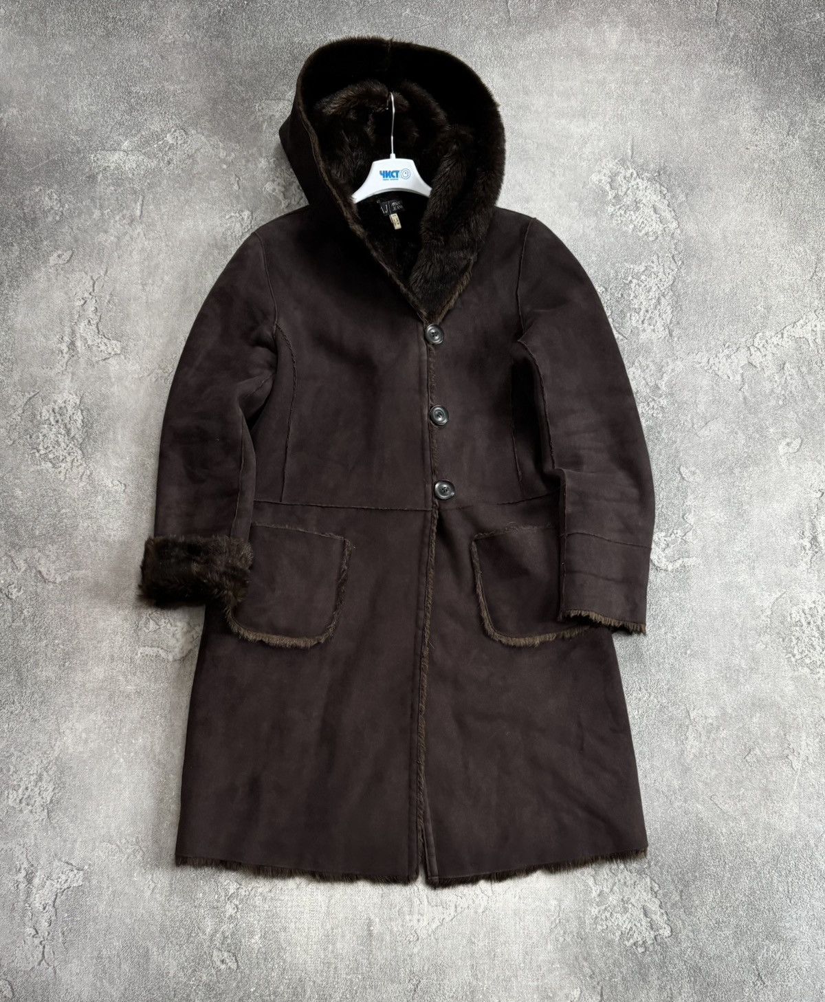 Armani Armani Jeans EU44/US8 brown Faux Fur coat hooded jacket 90s Size M / US 6-8 / IT 42-44 - 14 Thumbnail