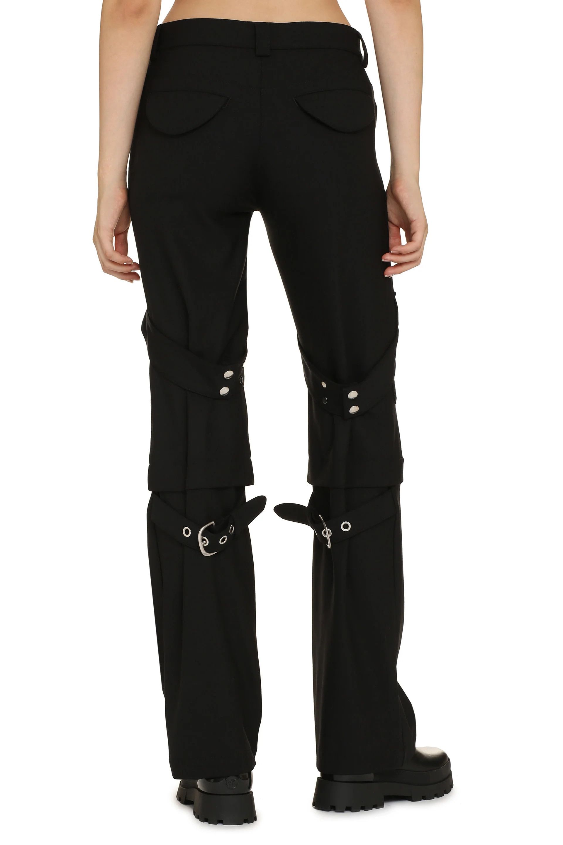 Off-White o1s22i1n0824 Wool Blend Cargo Pants in Black Size 28" / US 6 / IT 42 - 4 Thumbnail