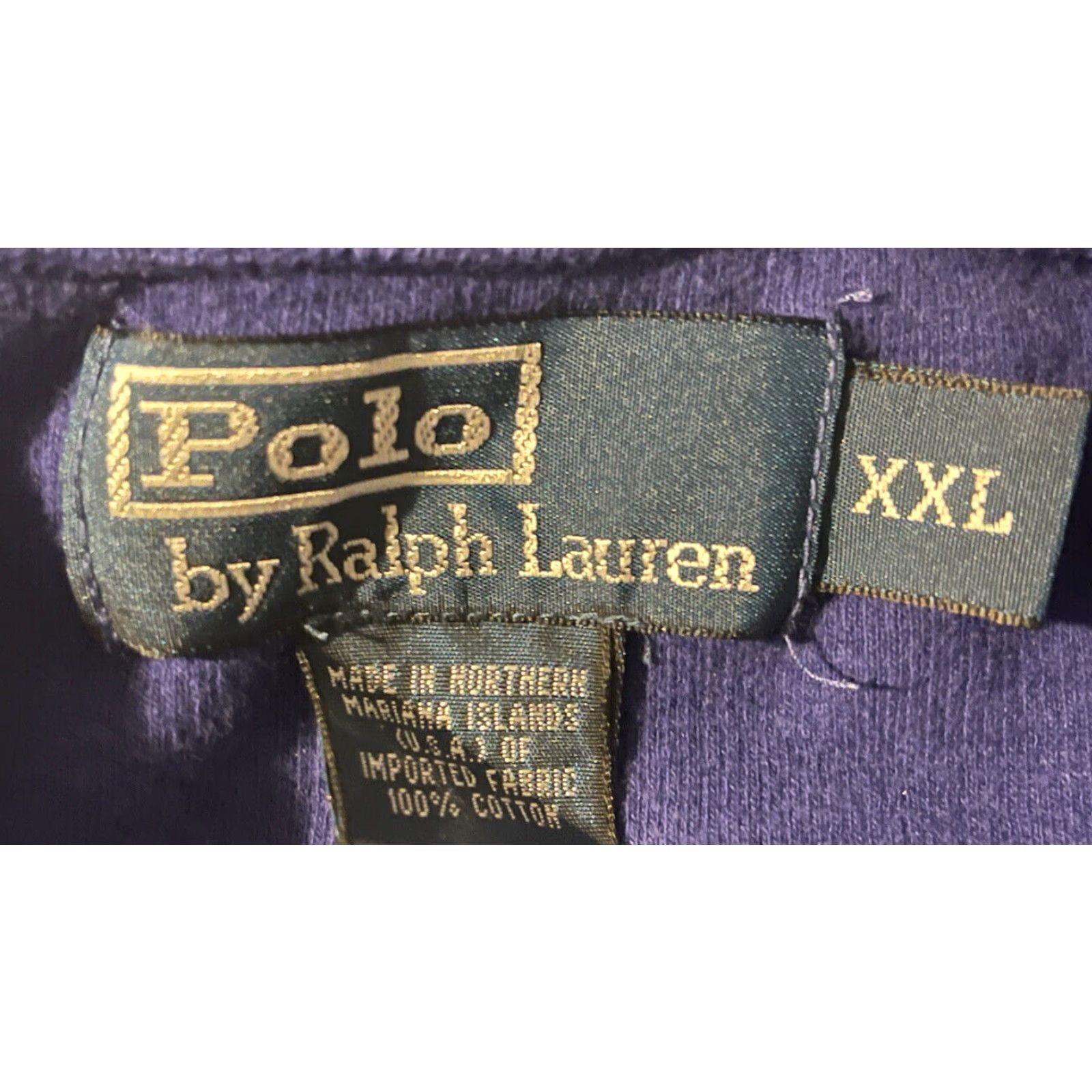 Polo Ralph Lauren VINTAGE Polo Ralph Lauren Mens Sweater 2XL 100% Cotton Knit 1/4 Zip Made in USA Blue Regular PullOver Shirt? Size US XXL / EU 58 / 5 - 3 Thumbnail