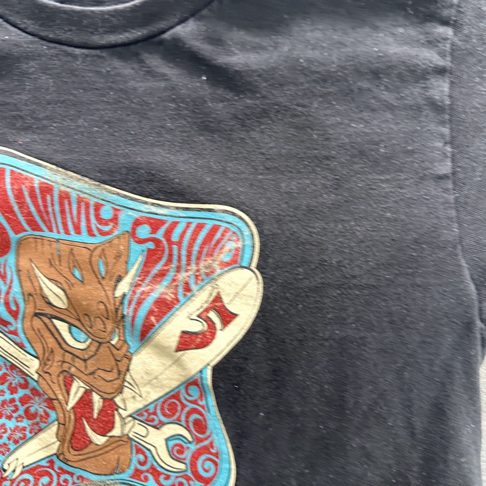 Garage VINTAGE Jimmy Shine Shirt Mens Medium Black Graphic Print Hot Rod Garage Tiki Art Tee Size US M / EU 48-50 / 2 - 4 Thumbnail