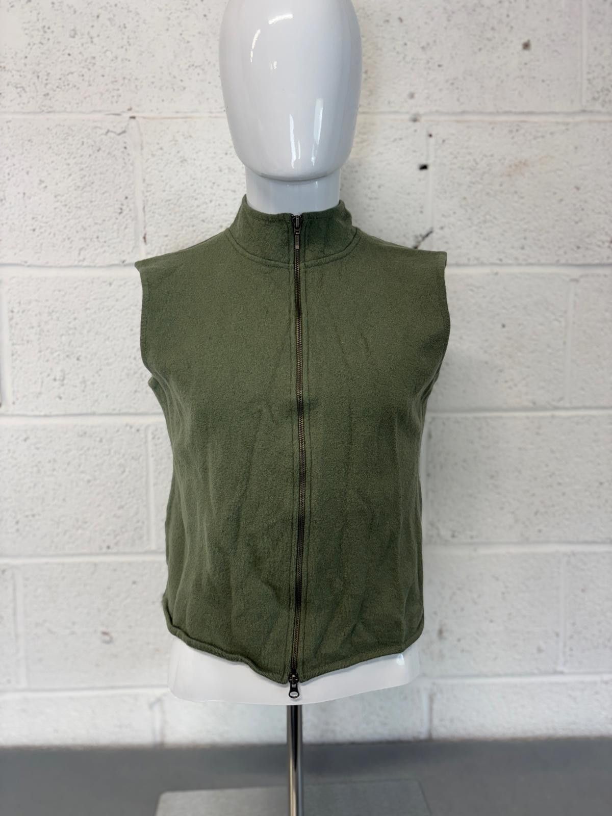 Woolrich Woolen Mills Woolrich Olive Green Sleeveless Fleece Gilet Womens Size XL Size XL / US 12-14 / IT 48-50 - 1 Thumbnail