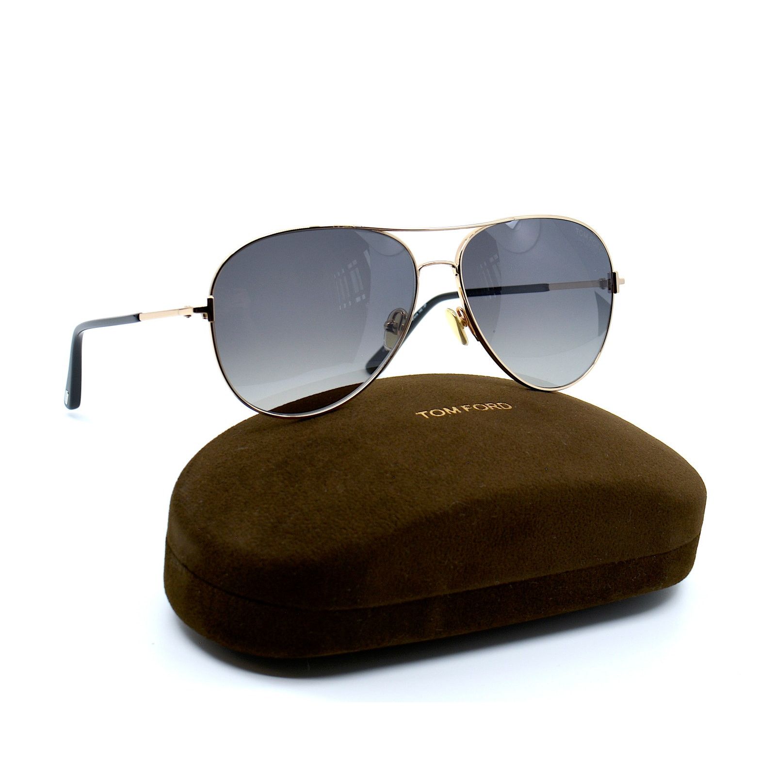 Tom Ford TOM FORD TF823/S 28D CLARK GOLD GREY POLARIZED SUNGLASSES Size ONE SIZE - 11 Thumbnail