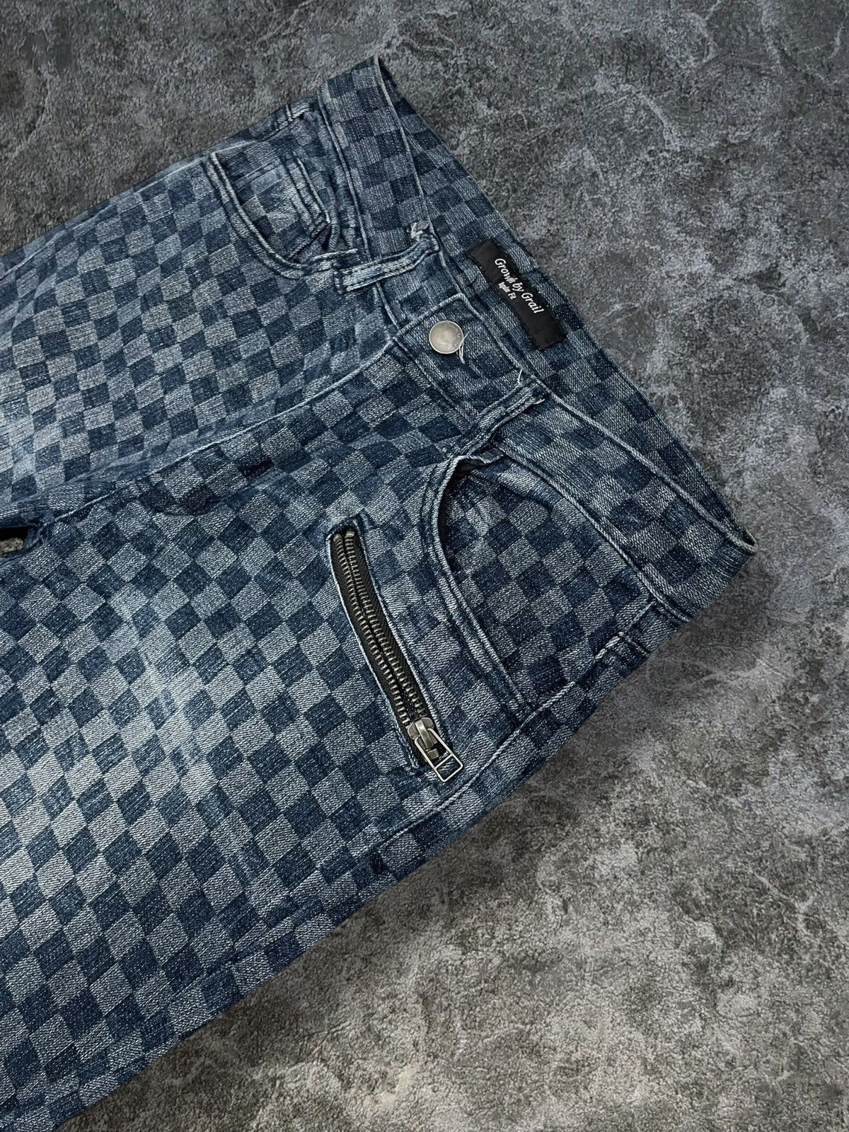 Japanese Brand Vintage Japan Designer Growth by Grail Square Checkered Punk Size US 29 - 6 Thumbnail