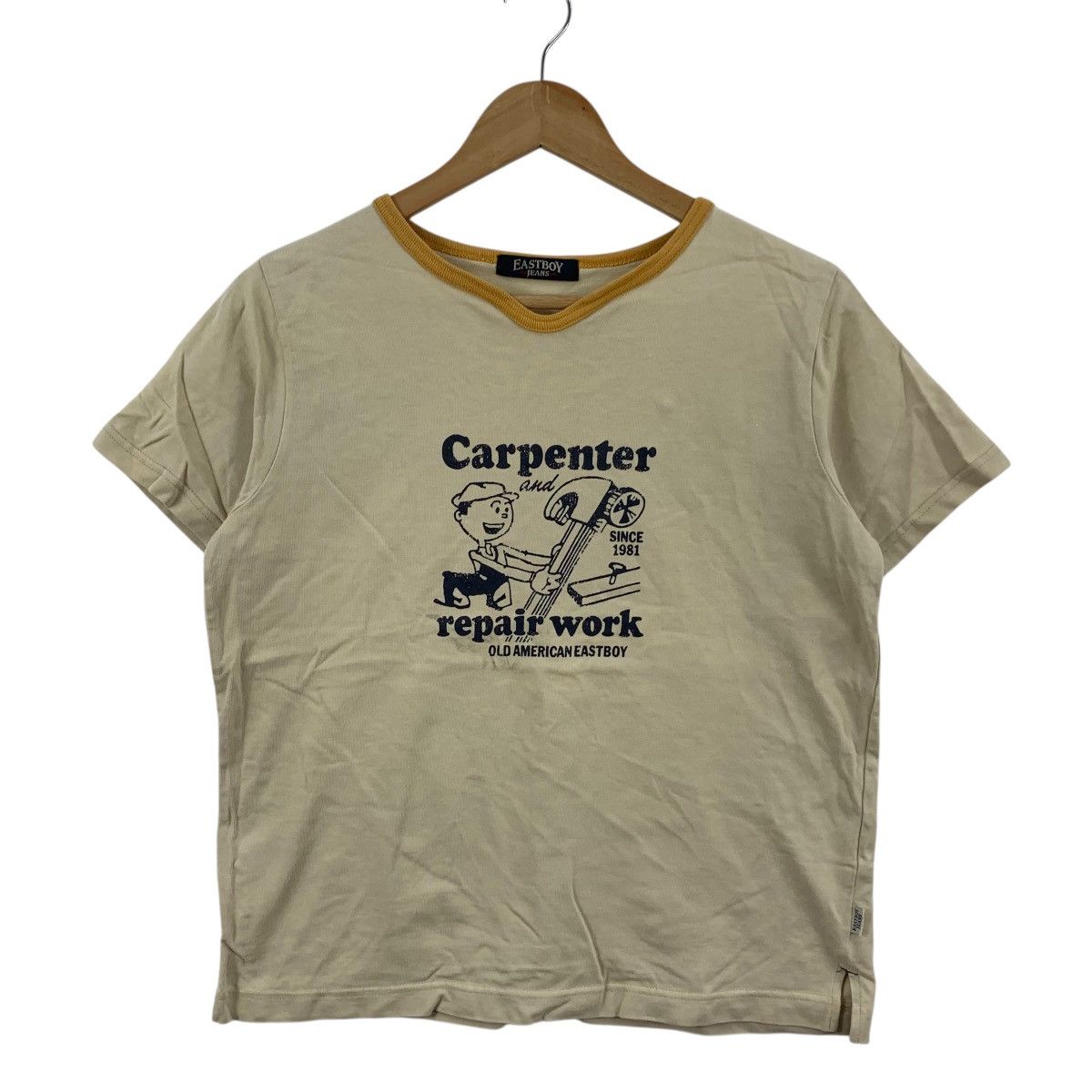 Vintage Vintage EASTBOY JEANS Carpenter Repair Work Tee Shirt Top Size US S / EU 44-46 / 1 - 4 Thumbnail