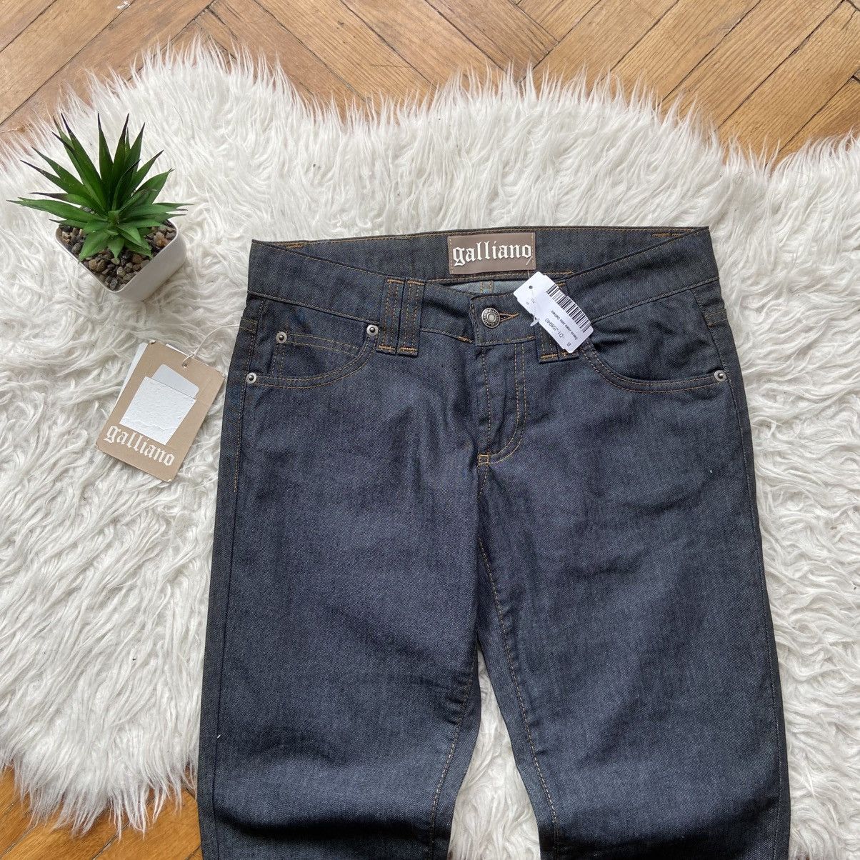 John Galliano 📌 Crazy John Galliano Y2K Low Skinny Denim Jeans Size 27" / US 4 / IT 40 - 7 Thumbnail
