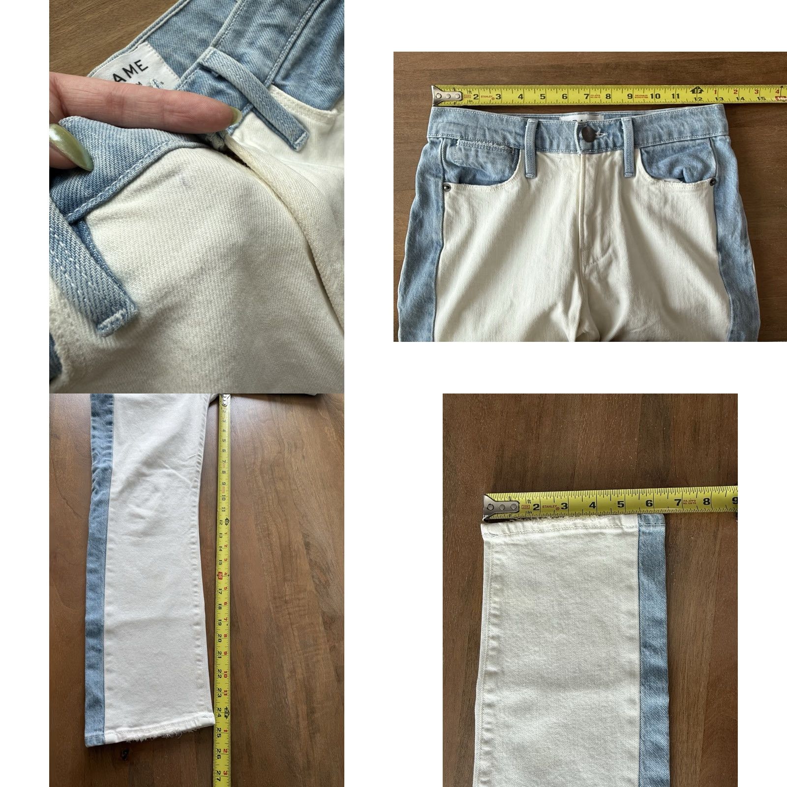 Frame FRAME Jeans Women's Regular Size 24 26x25 Le High Straight Denim 5-Pocket Bohemian City Multicolor Size 42" / US 20 - 8 Thumbnail