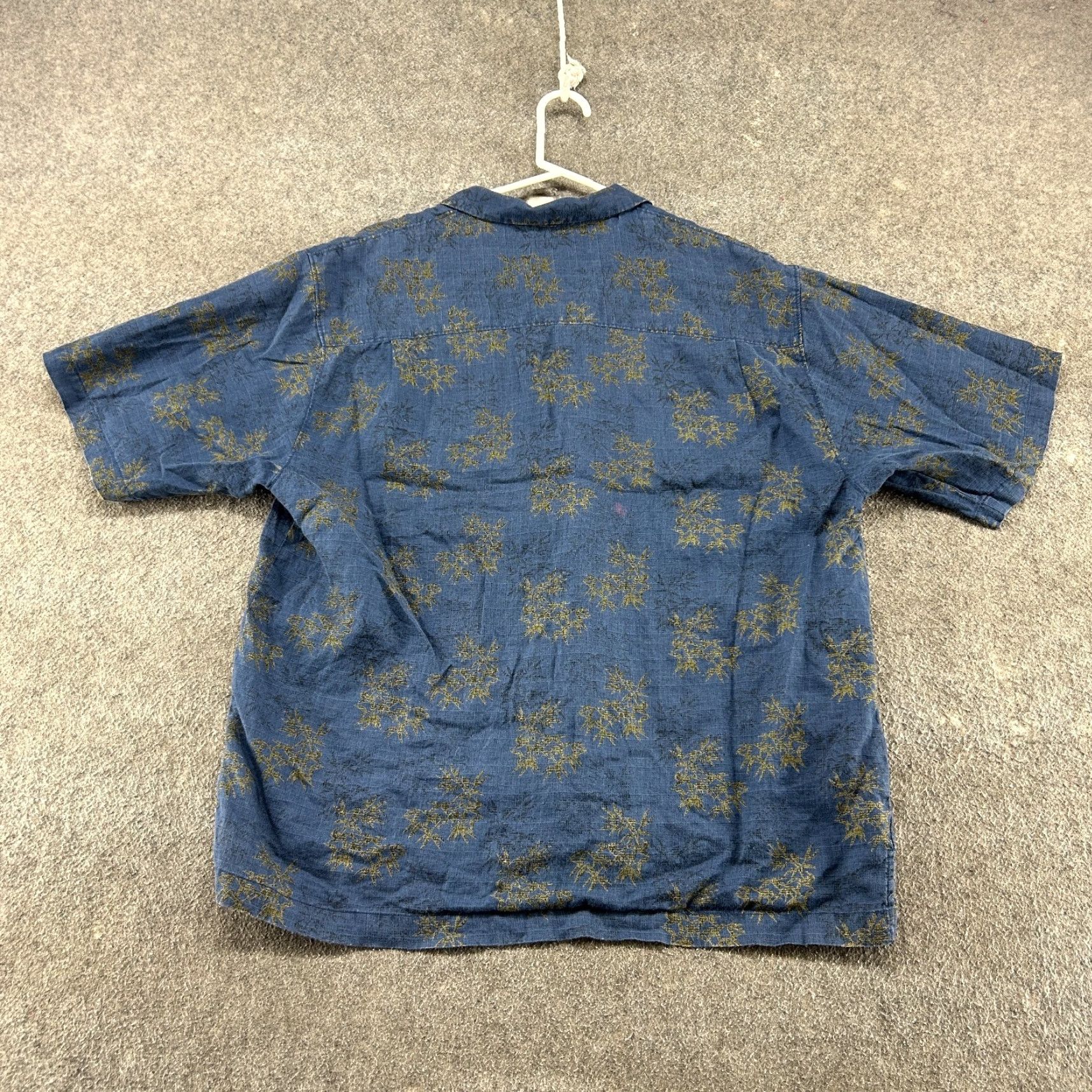 Tommy Bahama VINTAGE Tommy Bahama Shirt Mens L Blue Green Button Up Palm Leaves Short Sleeve Linen Floral Casual Hawaiian Size US L / EU 52-54 / 3 - 3 Thumbnail