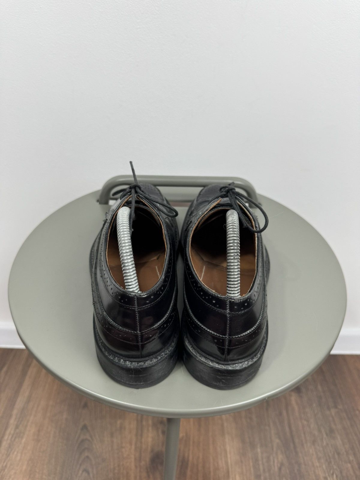 Other Vintage Black Leather Wingtip Brogue Oxford Shoes US 7 EU 40 Size US 7 / EU 40 - 5 Thumbnail