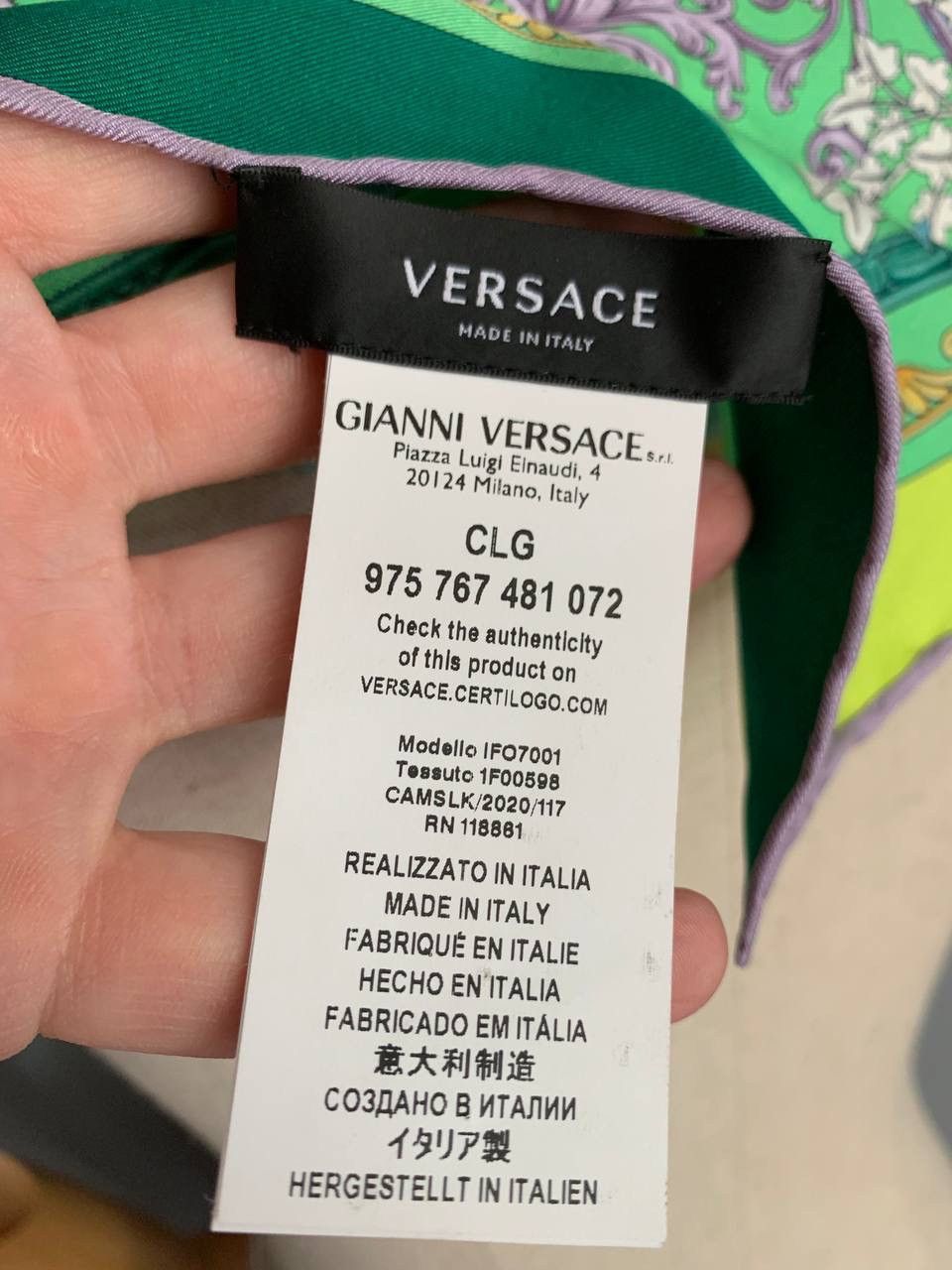 Versace Versace Silk Scarf Medusa logo Abstract New Size ONE SIZE - 9 Thumbnail