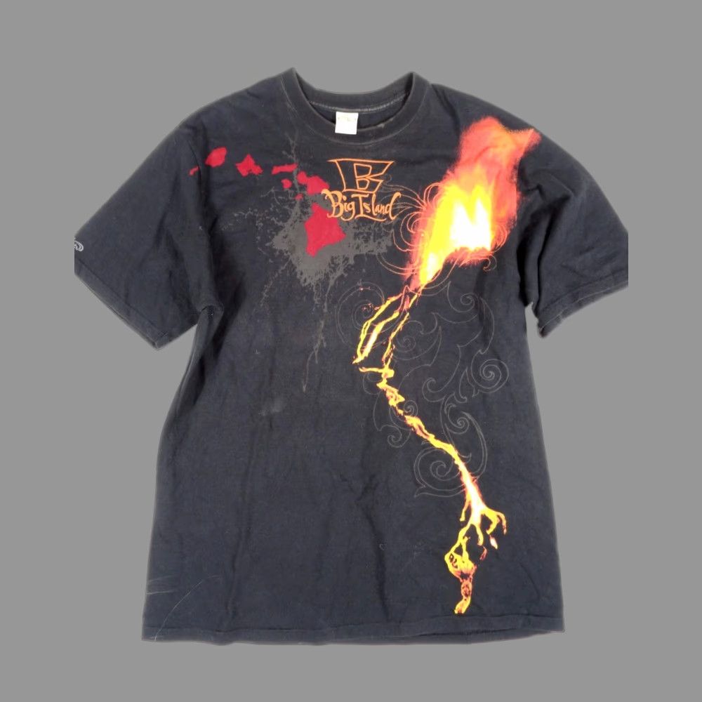 Vintage Smokin' Joe's Crater Dyed Volcano Crazy Shirts 90's T