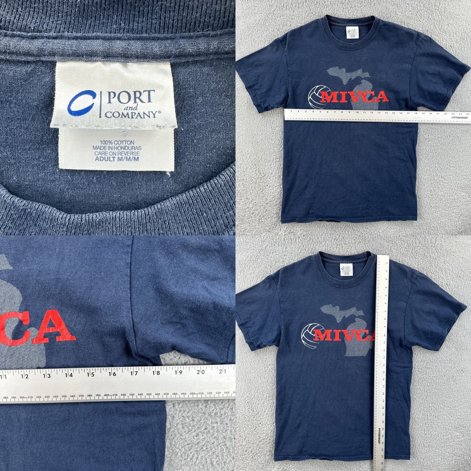 Port & Company VINTAGE Port & Company Shirt M Blue 90s Michigan Interscholastic Volleyball Coaches Mens Size US M / EU 48-50 / 2 - 8 Thumbnail