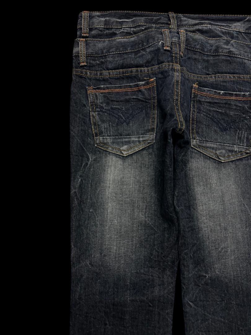 Seditionaries Insane Close Up 🇯🇵 Double Waist Distressed Mudwash Dark Jeans Size US 30 / EU 46 - 18 Thumbnail