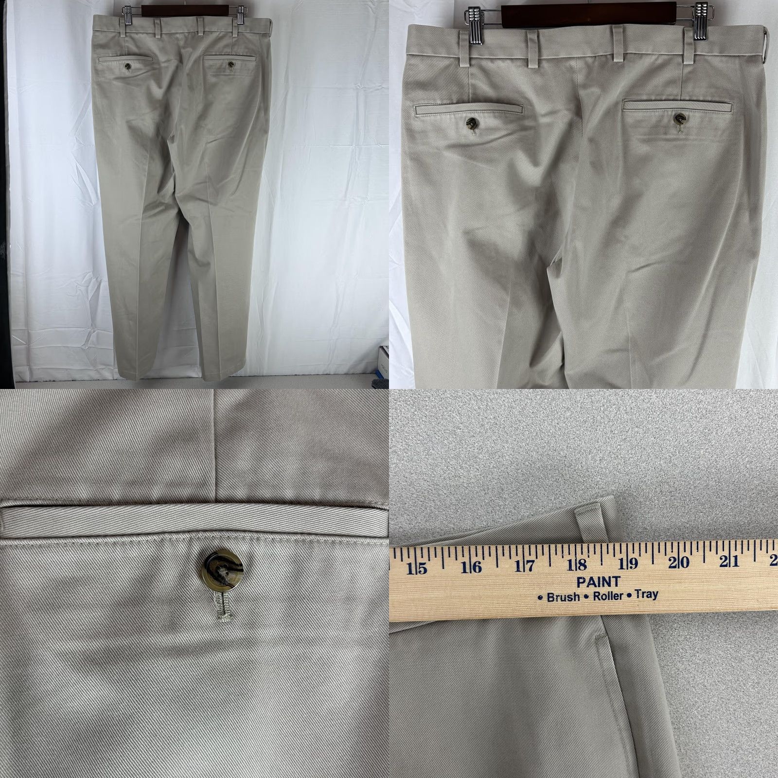 Brooks Brothers Brooks Brothers Clark Fit Advantage Chino Pants Mens 38x30 Khaki Beige Flat Front Size US 38 / EU 54 - 8 Thumbnail
