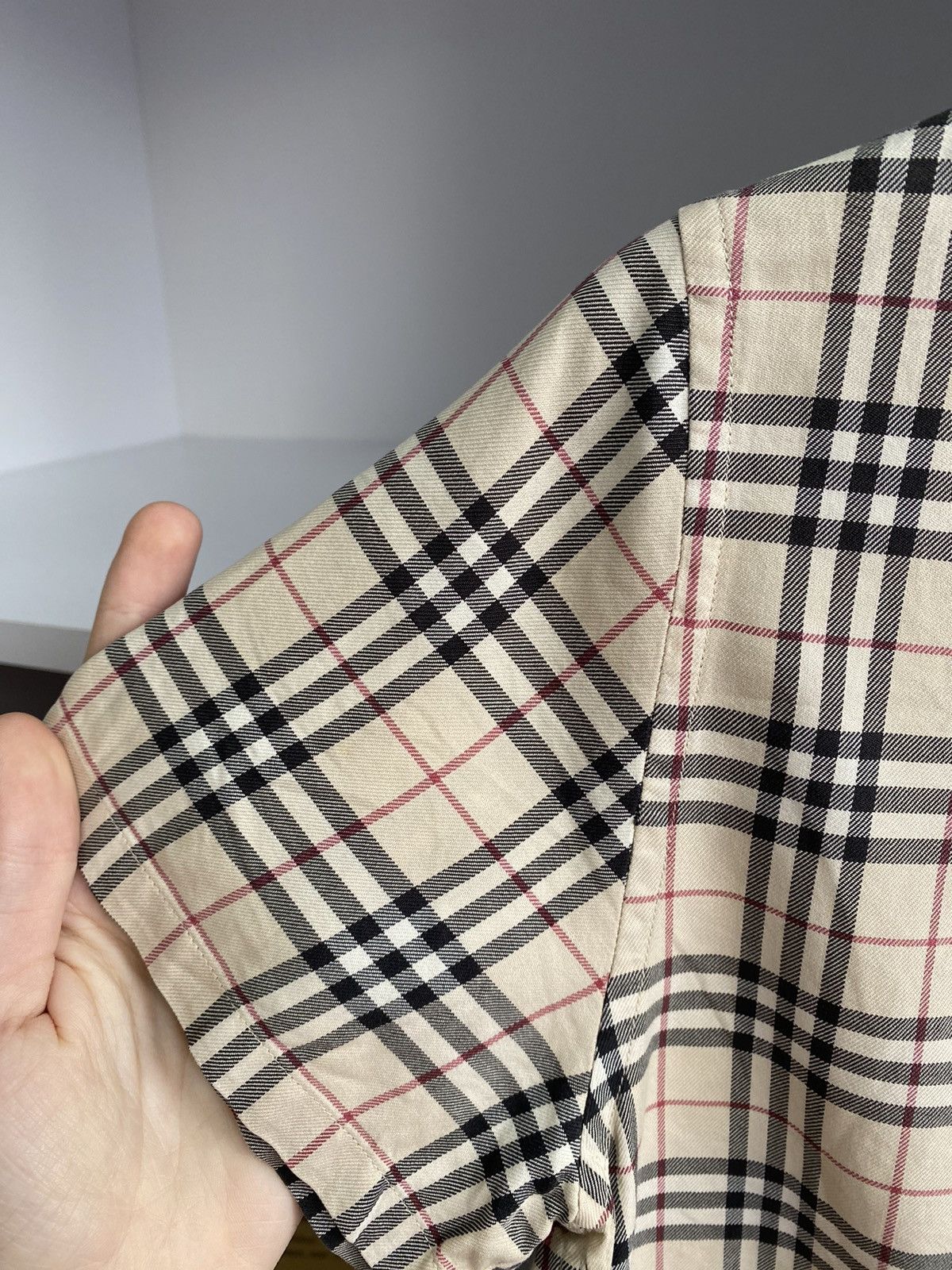 Burberry × Designer × Vintage Vintage Burberry Kids Nova Check Button Up Shirt Size US M / EU 48-50 / 2 - 11 Thumbnail