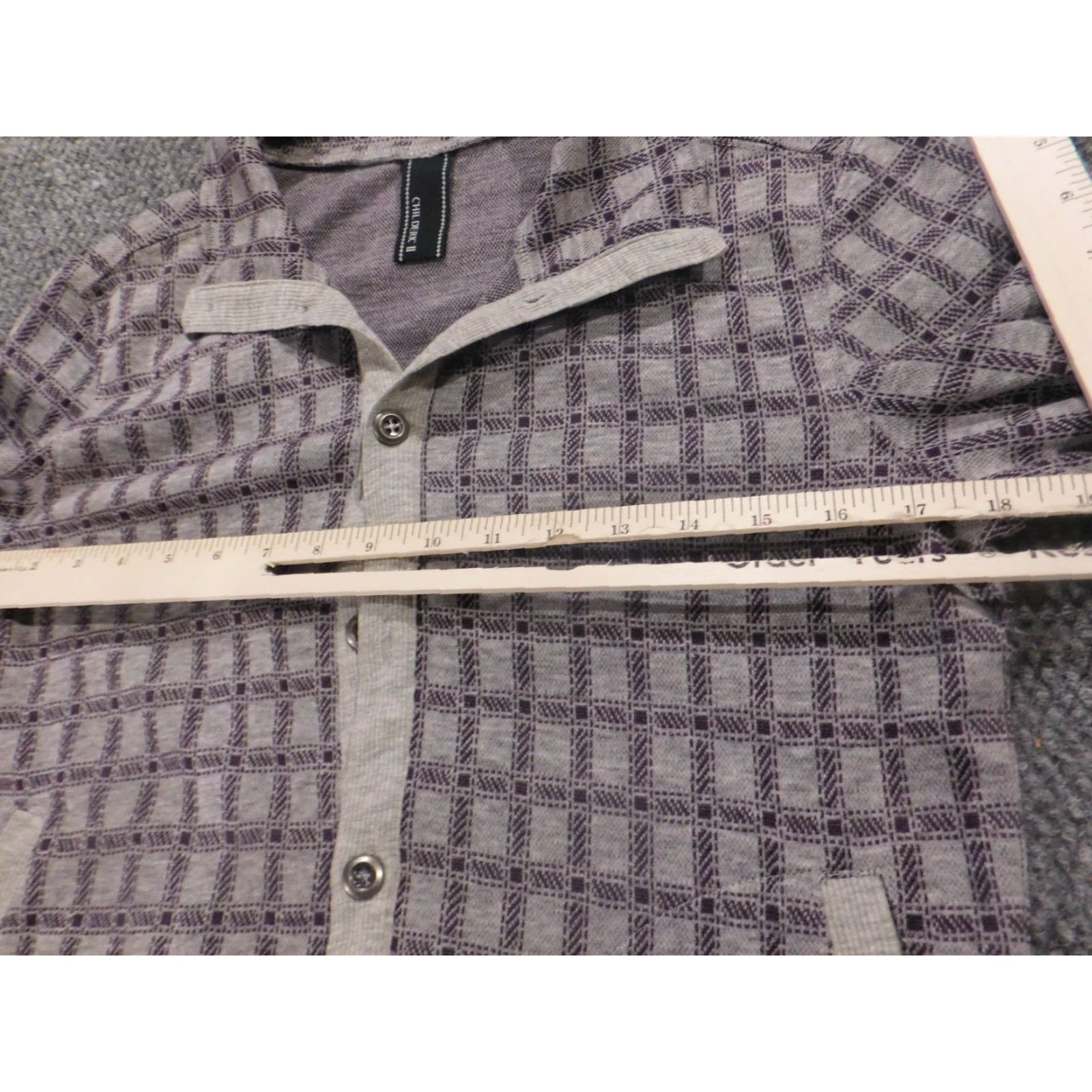 Vintage Chil Deric Womens Cardigan Sweater Purple Knit Rib Knit Stretch Button Crew Neck Casual Fall Winter Spring Regular Size 2 Womens Size XS / US 0-2 / IT 36-38 - 6 Thumbnail
