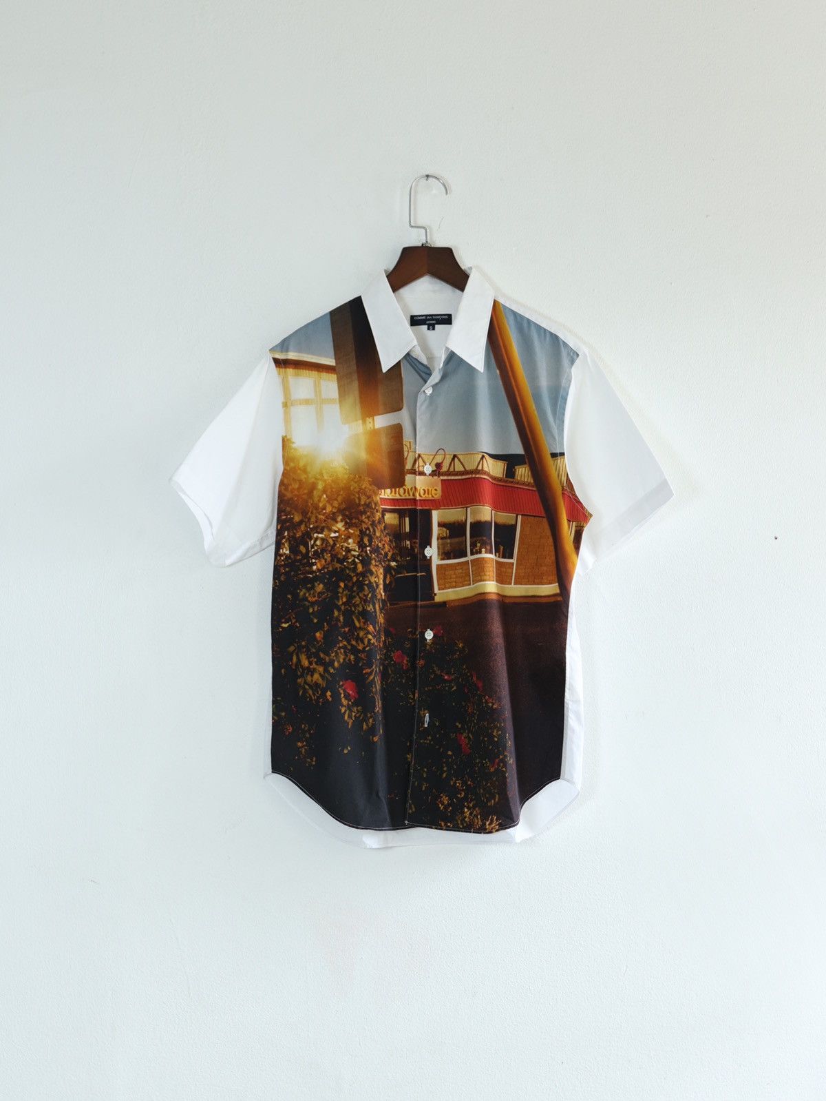Comme des Garcons Homme White overprinted shirt Size US M / EU 48-50 / 2 - 1 Thumbnail