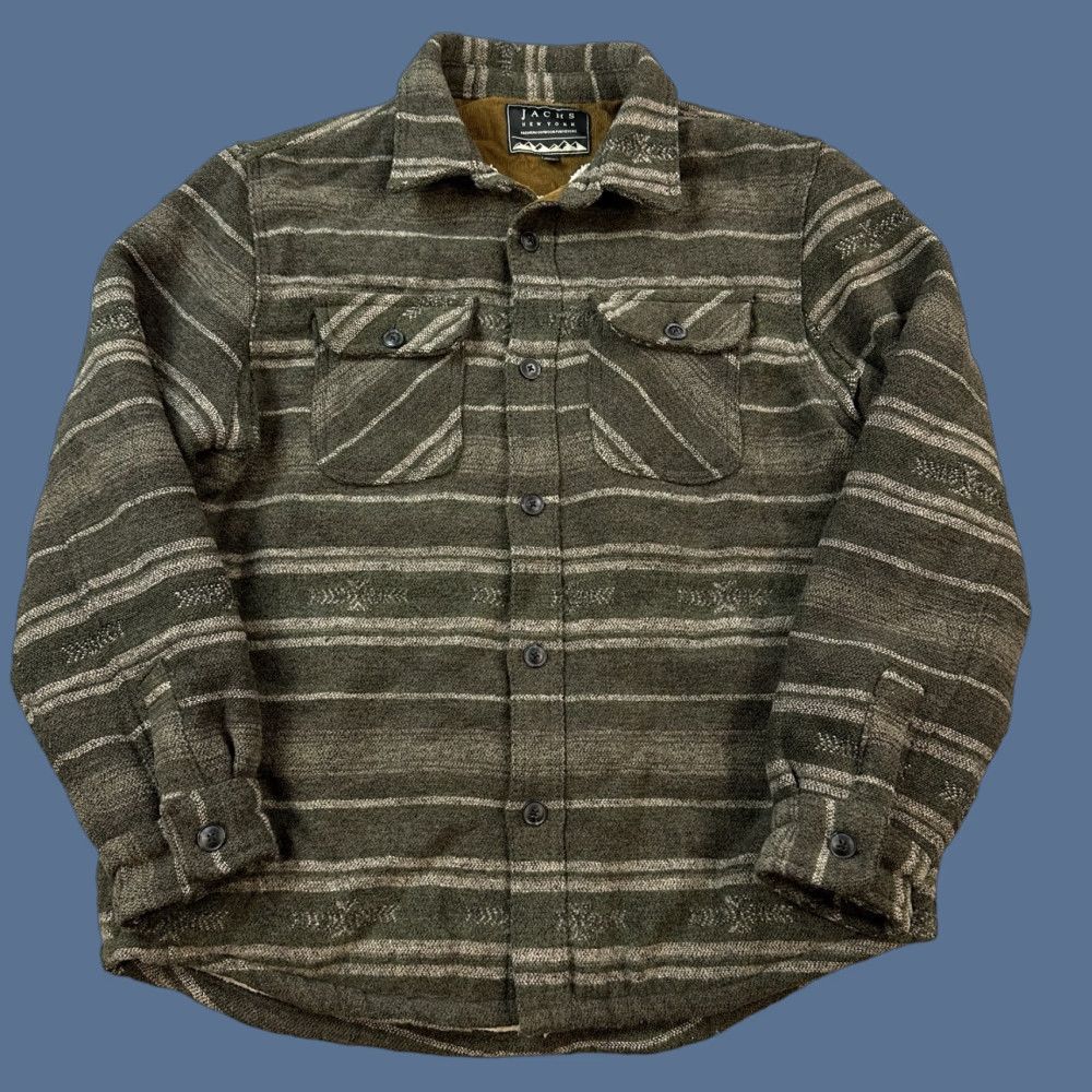 Vintage JACHS New York Jacket Mens Large Wool Blend Sherpa Aztec Heavyweight Shacket Size US L / EU 52-54 / 3 - 1 Thumbnail