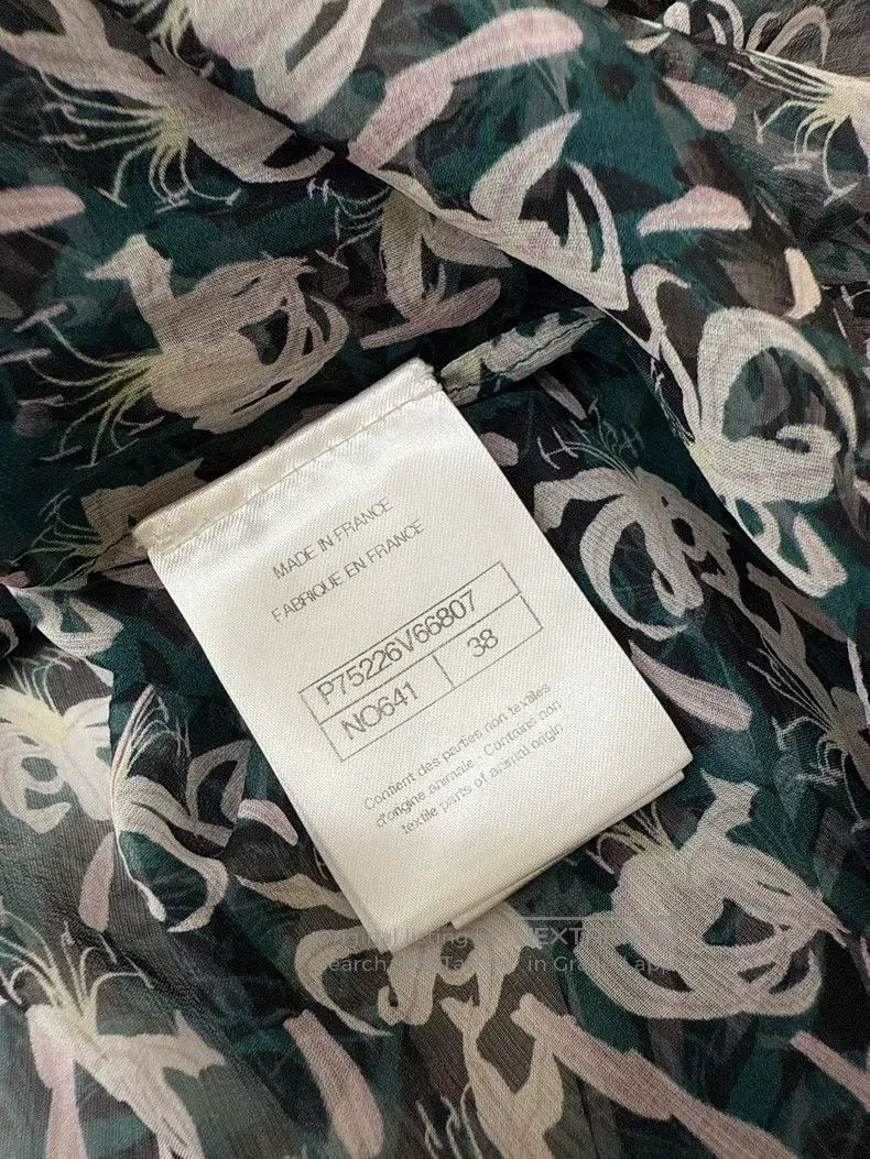 Chanel Chanel 23A hibiscus pattern mulberry silk long-sleeved shi Size XS / US 0-2 / IT 36-38 - 6 Thumbnail