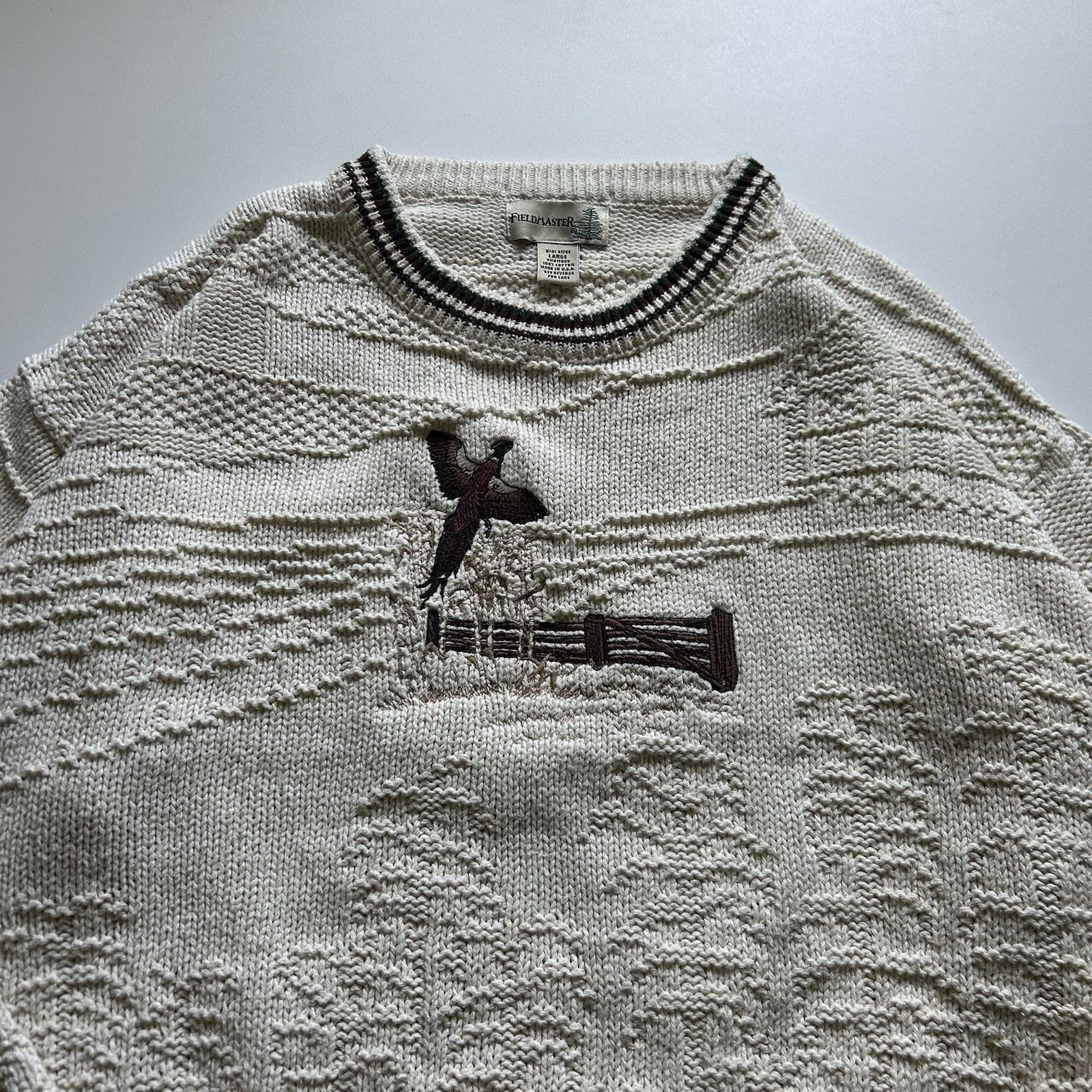 Fieldmaster Vintage Field Master Knit Sweater Crewneck Large Animal Art Size XL / US 12-14 / IT 48-50 - 2 Thumbnail