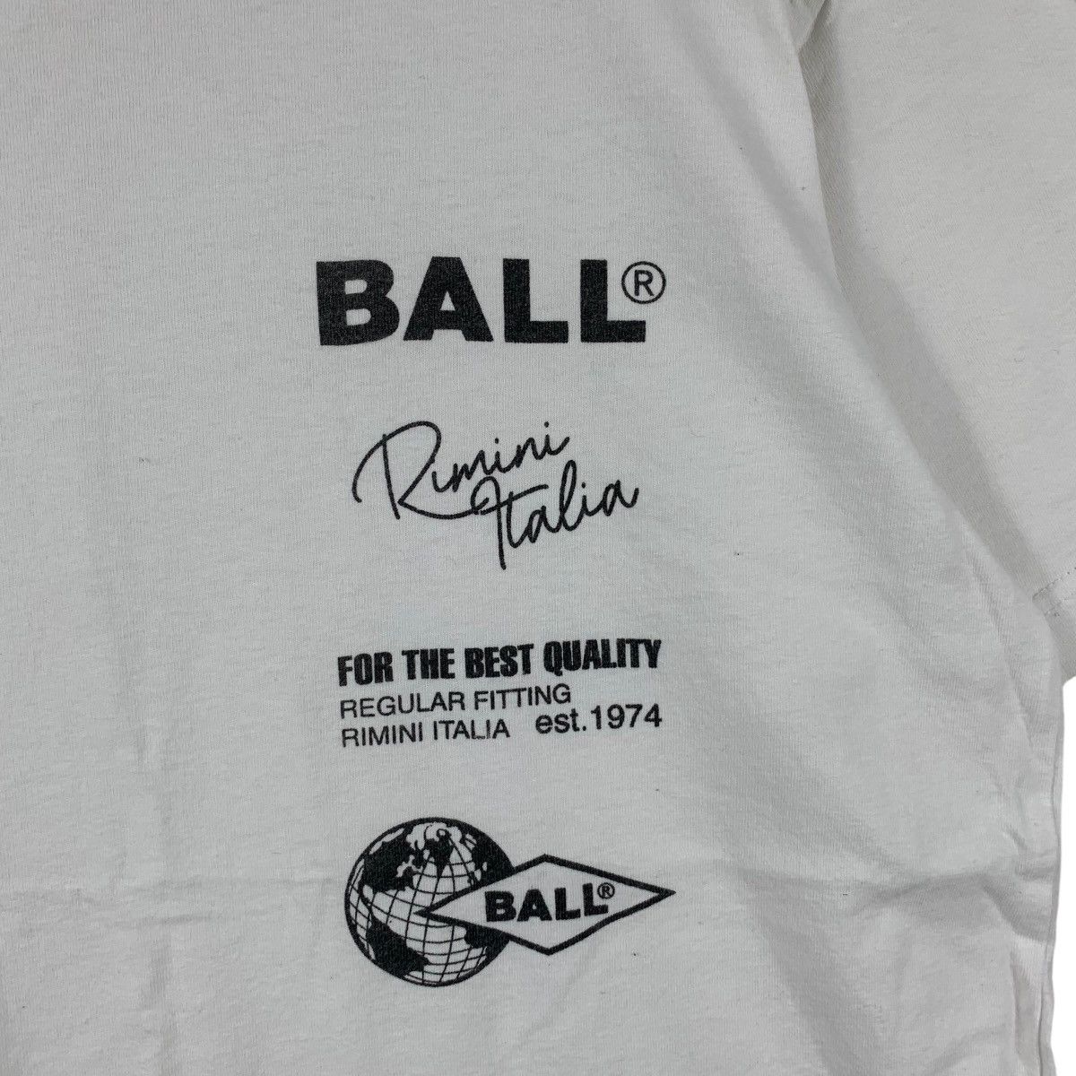 Vintage RIMINI ITALIA x BALL Regular Fitting Collaboration Tee Shirt Size US L / EU 52-54 / 3 - 4 Thumbnail
