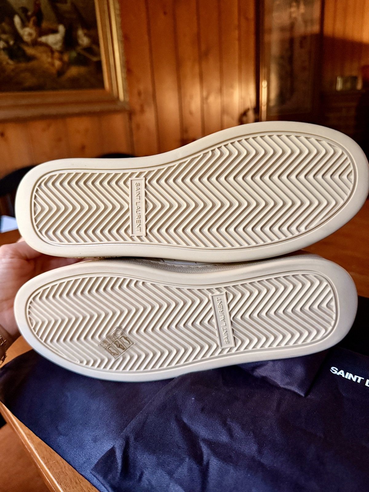 Yves Saint Laurent Saint Laurent SL/80 Sneakers White Suede Leather 39 SLP YSL Size US 9 / IT 39 - 3 Thumbnail