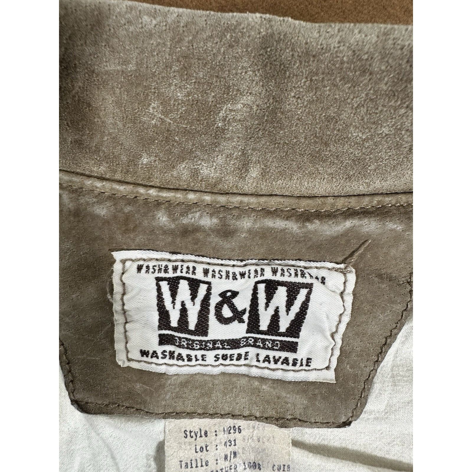 Vintage Vintage Wash And Wear W&W Suede Leather Overcoat Long Jacket Size US M / EU 48-50 / 2 - 4 Thumbnail