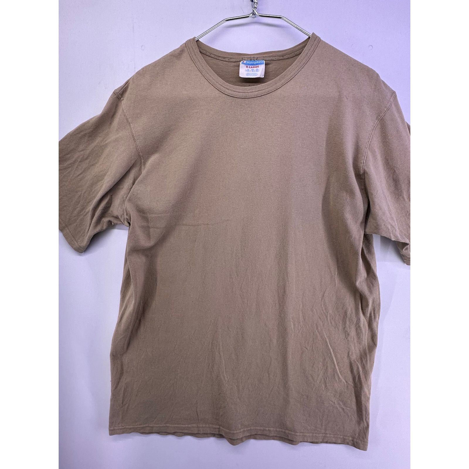 Champion Champion Plain Brown Tshirt Size XL Size US XL / EU 56 / 4 - 4 Thumbnail