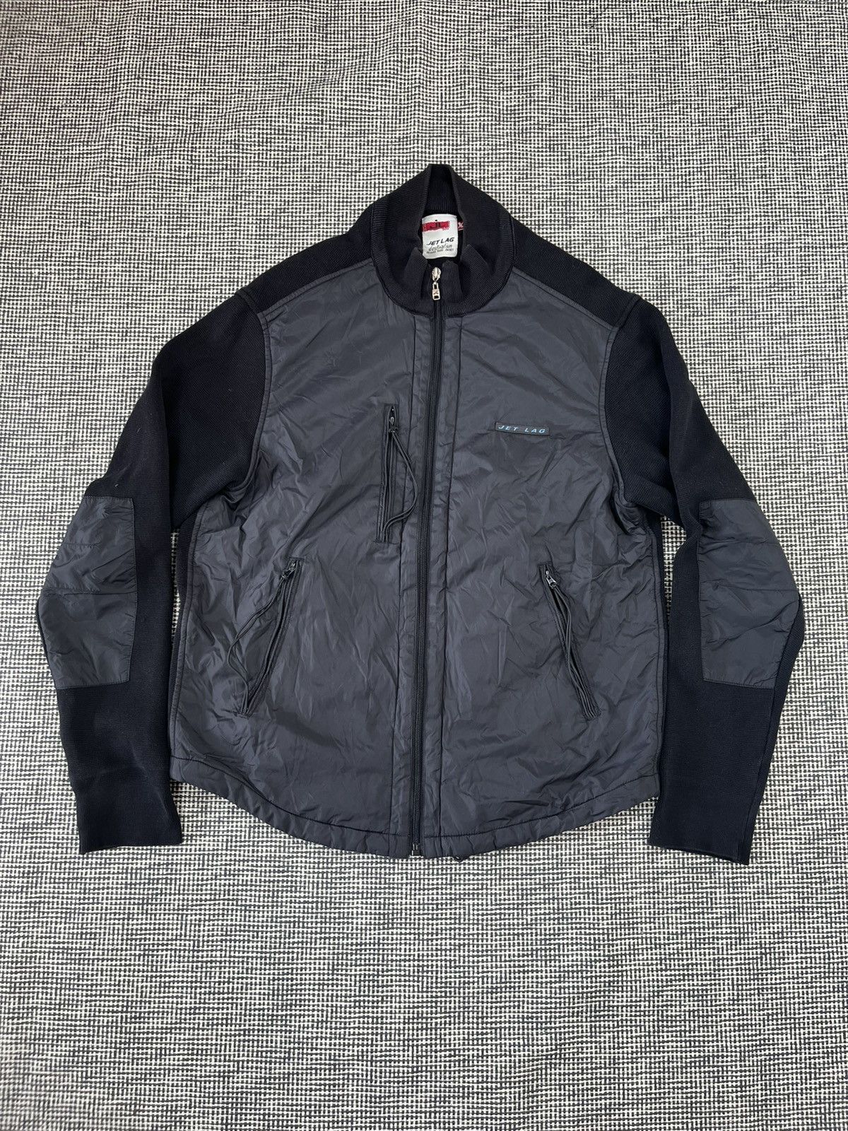 Japanese Brand × Jet Lag × Vintage JET LAG y2k bondage nylon sweater cargo rave cyber harajuku Size US XL / EU 56 / 4 - 2 Thumbnail