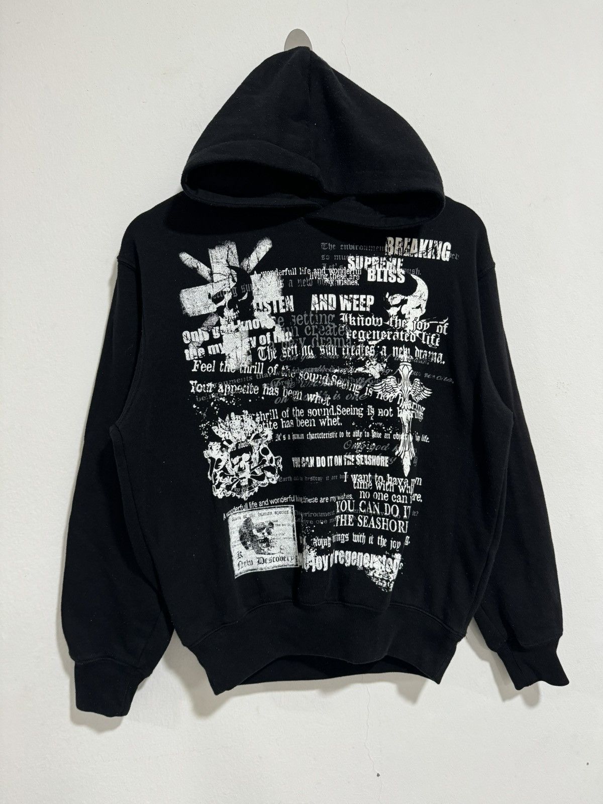 トップス 00s japanese label hoodie leopard skull Japanese Brand × Roen Roen “Skull Leopard Logo” Hoodie | Grailed